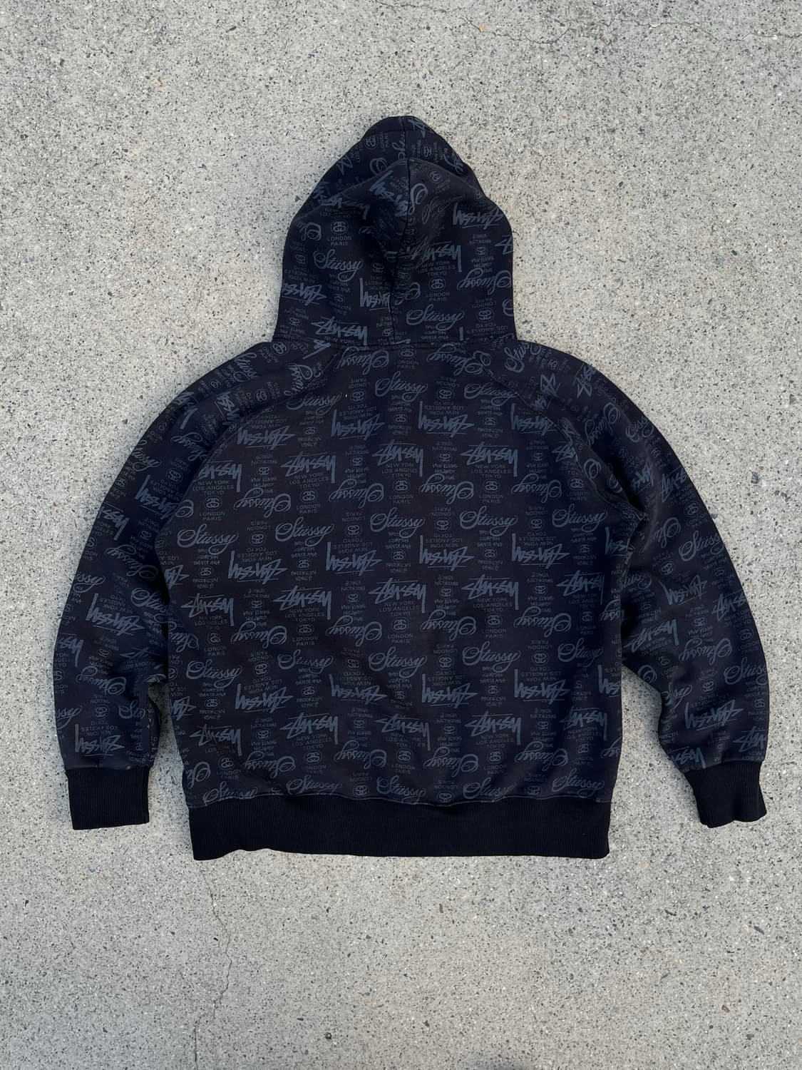 스투시 월드투어 로고 후드집업 상품이미지7