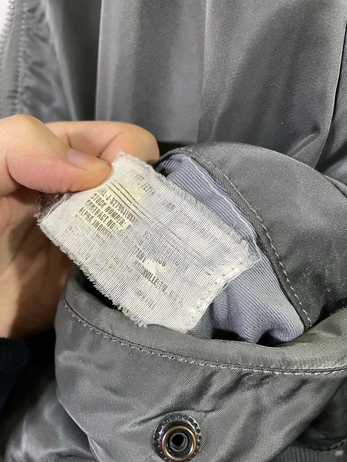 알파인더스트리 MA-1 블루종 봄버 자켓 빈티지그레이 희귀색상 상품이미지8