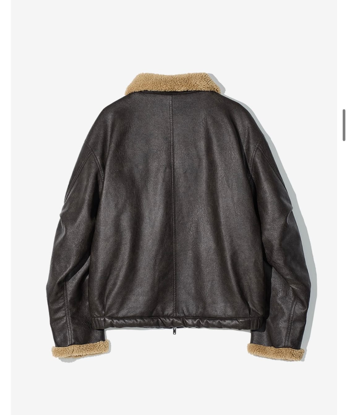 파르티멘토 레더 보아 플리스 무톤 자켓 브라운 상품이미지2
