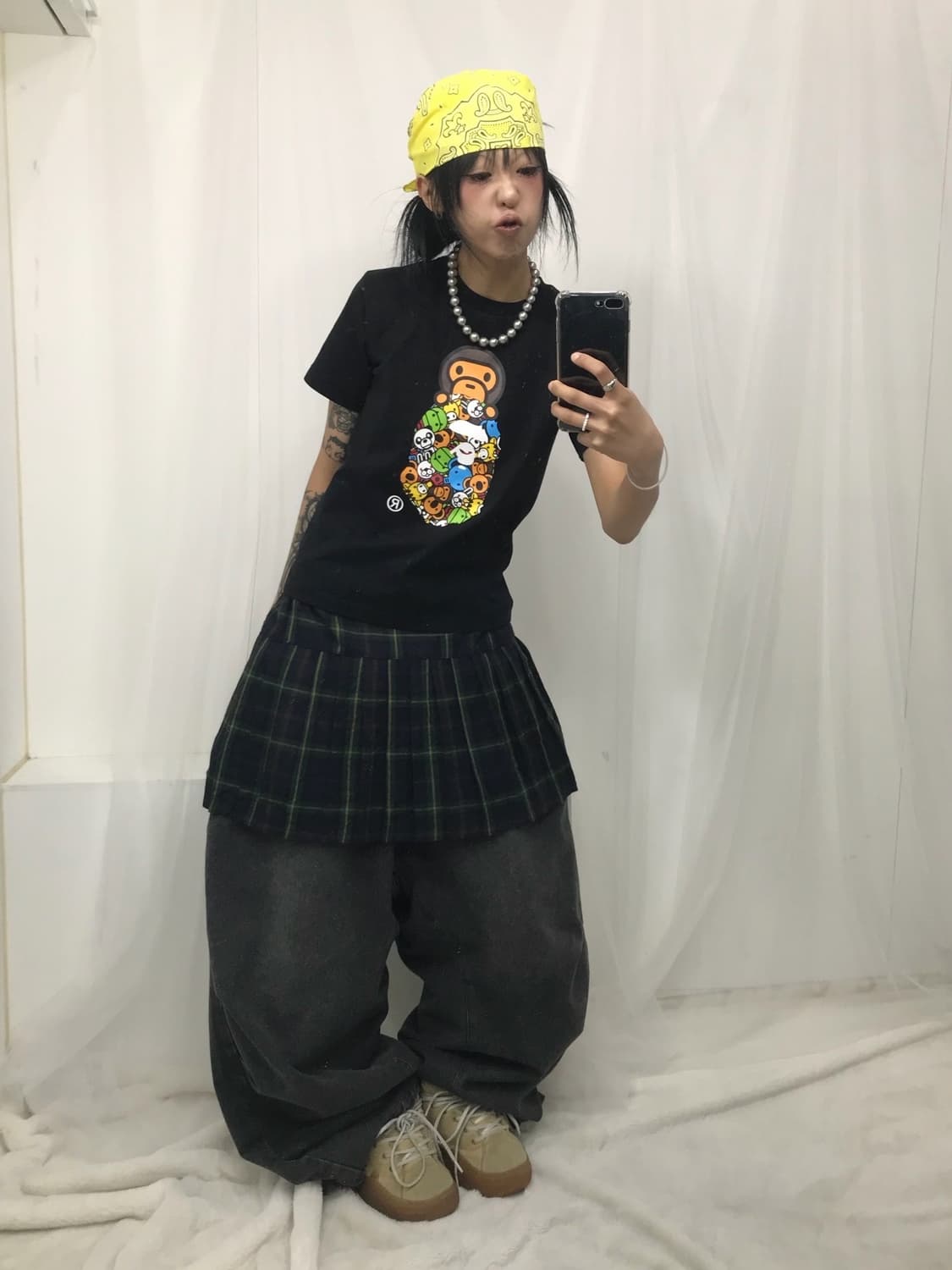 🙊 베이프 마일로 올 프렌즈 마일로 온 헤드 티셔츠 🙊 상품이미지2