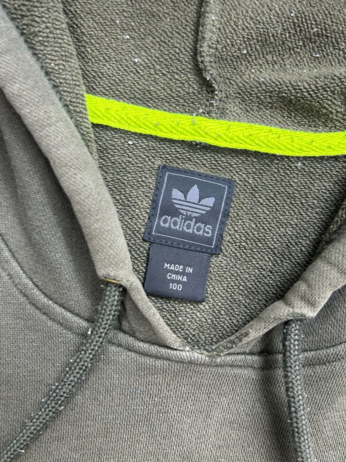 아디다스 카키 빅로고 후드티 100 상품이미지5