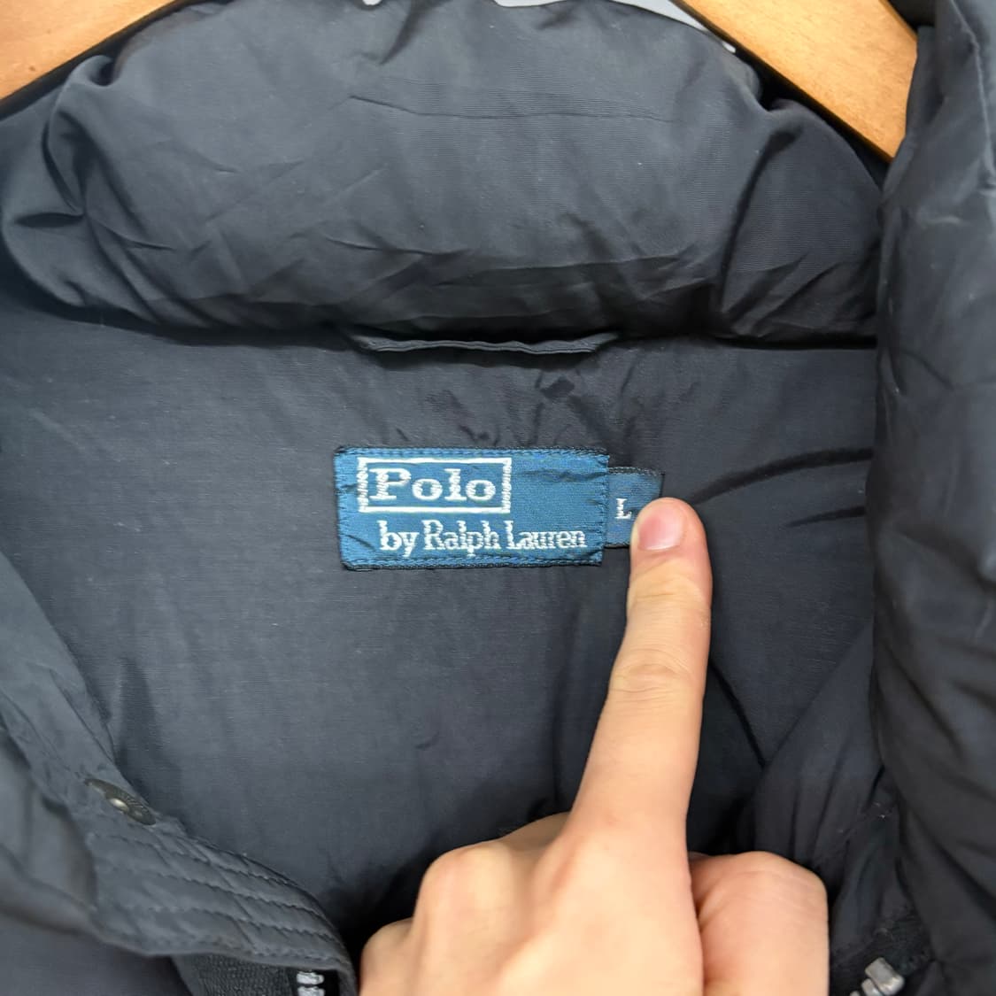(L) 폴로 랄프로렌 블랙 다운 패딩 상품이미지6