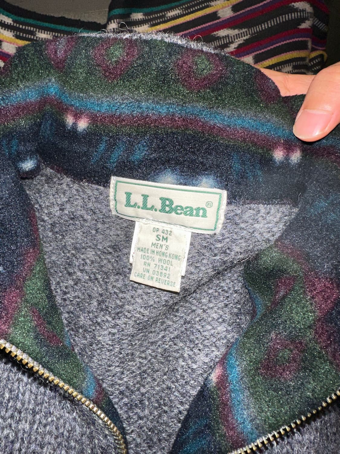 80’s LL Bean material knit half zip-up 상품이미지4
