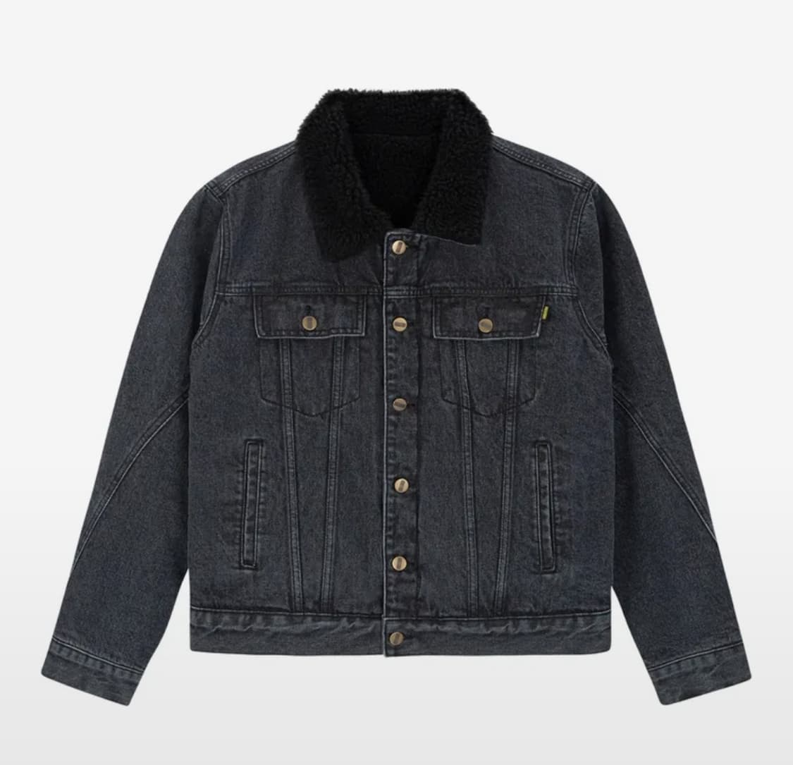 [새상품M] 필로그램 후리스 데님 자켓 블랙 상품이미지1