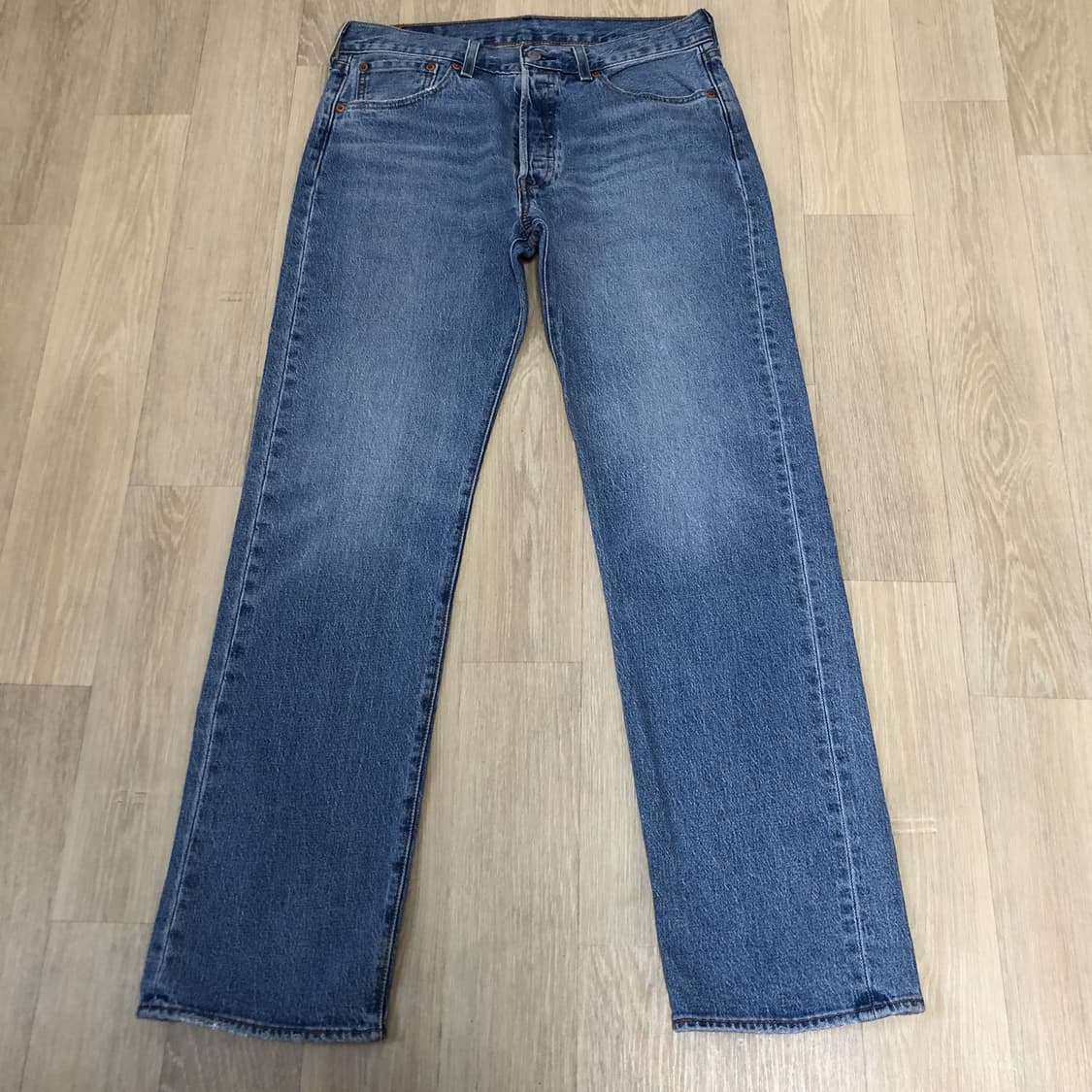 (32) 새상품 리바이스 Levi's 501 스트레이트진 연청 데님 상품이미지2