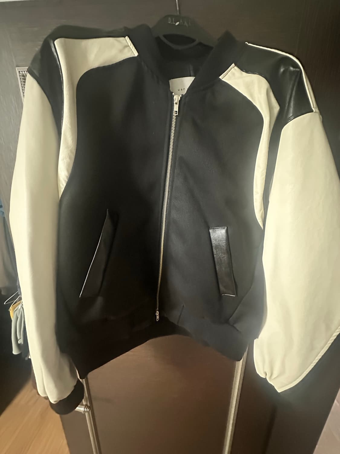 Color-Block Leather Jacket 상품이미지7