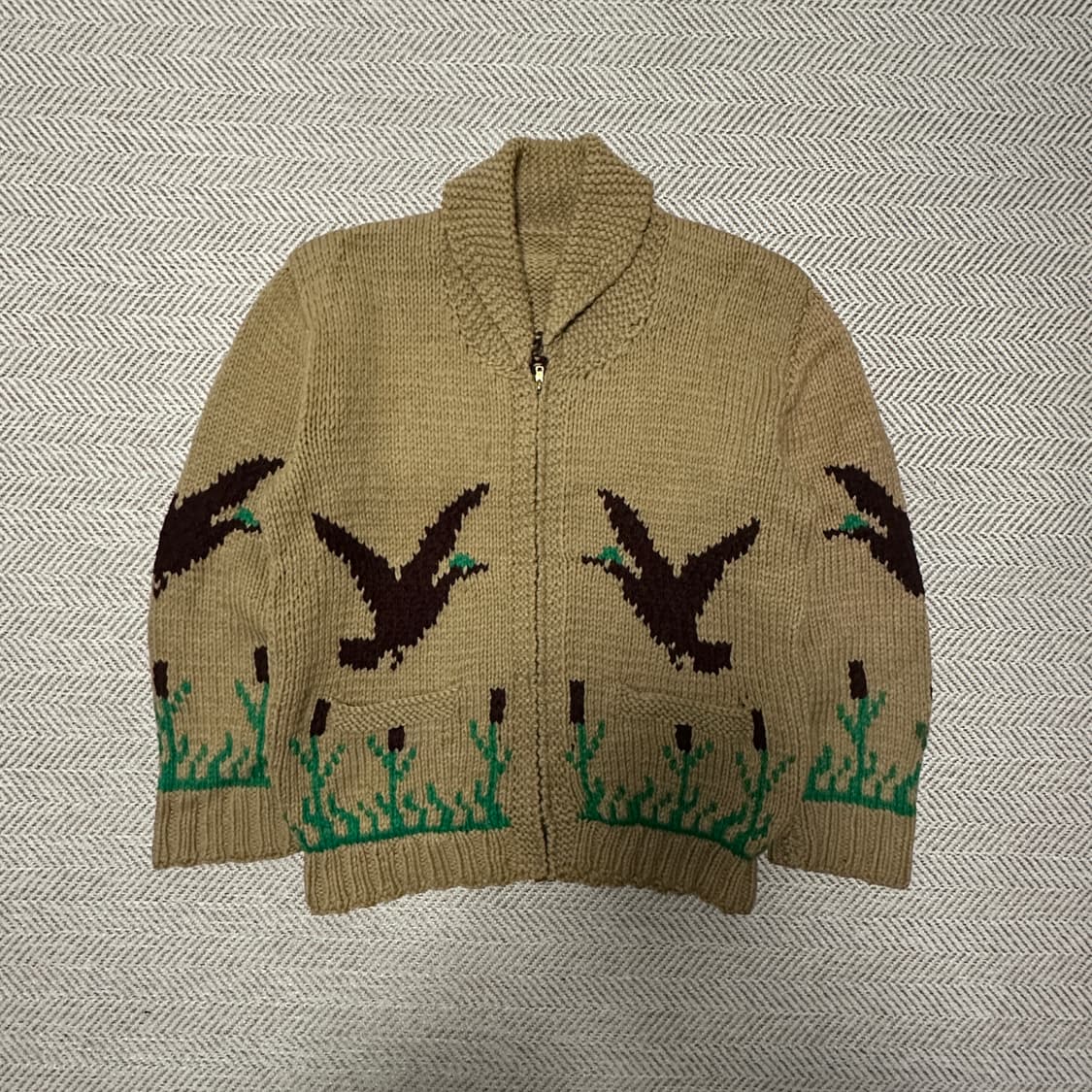 VINTAGE heavy knit jacket 상품이미지1