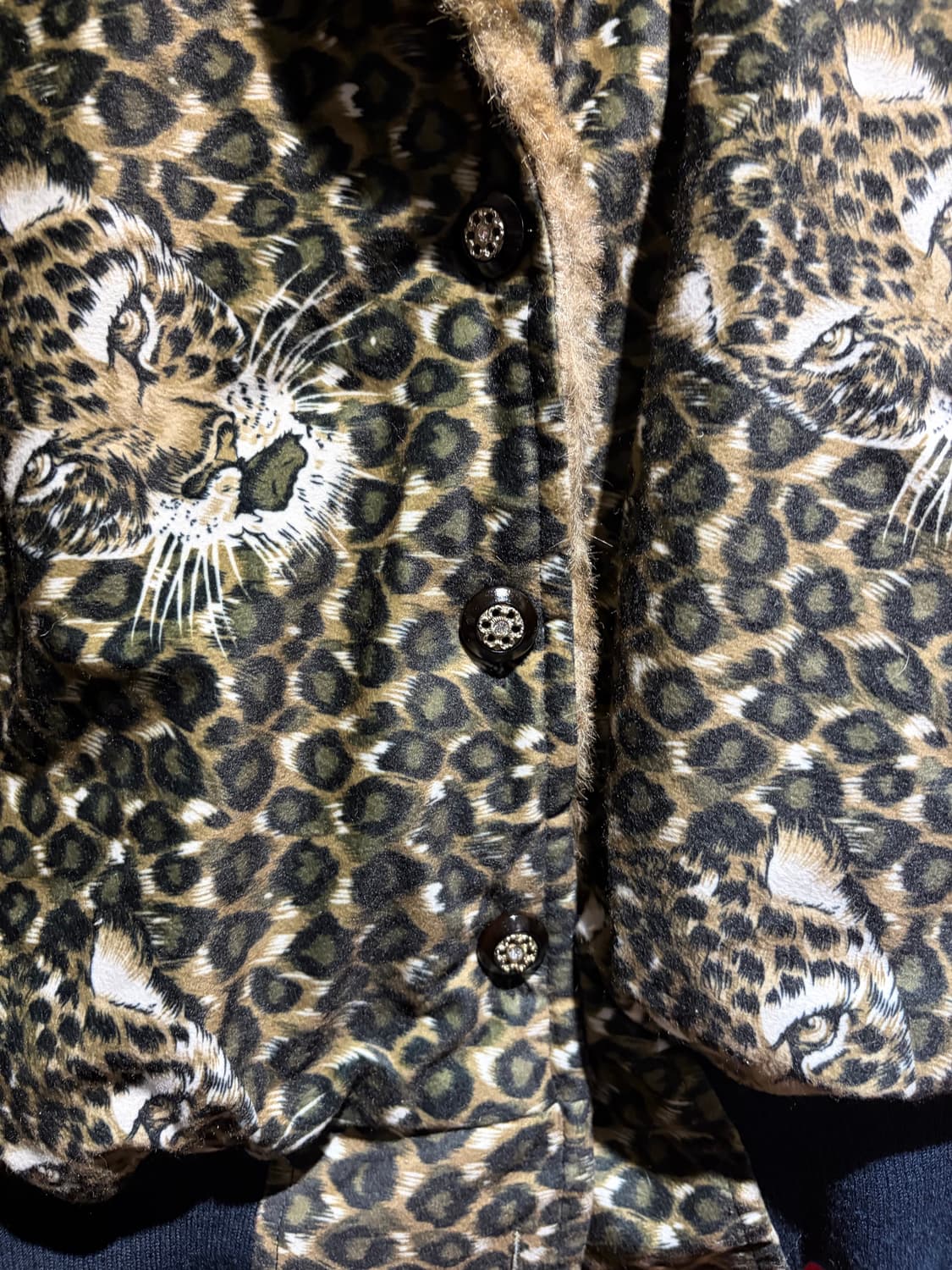 Leopard fur quilting jacket / 레오파드 봄버자켓 상품이미지6