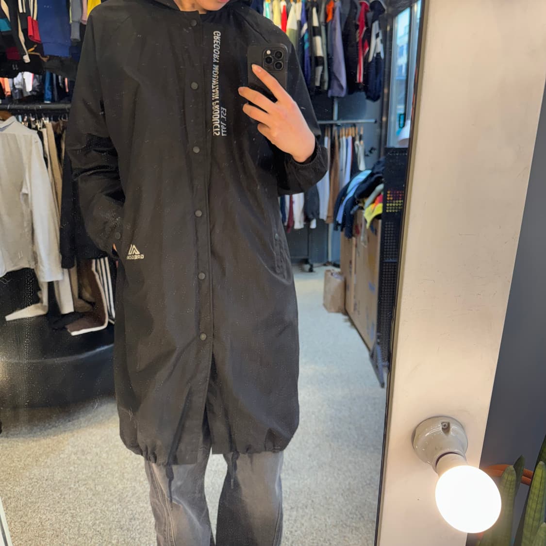 그레고리 블랙 후드 코치 자켓 상품이미지2