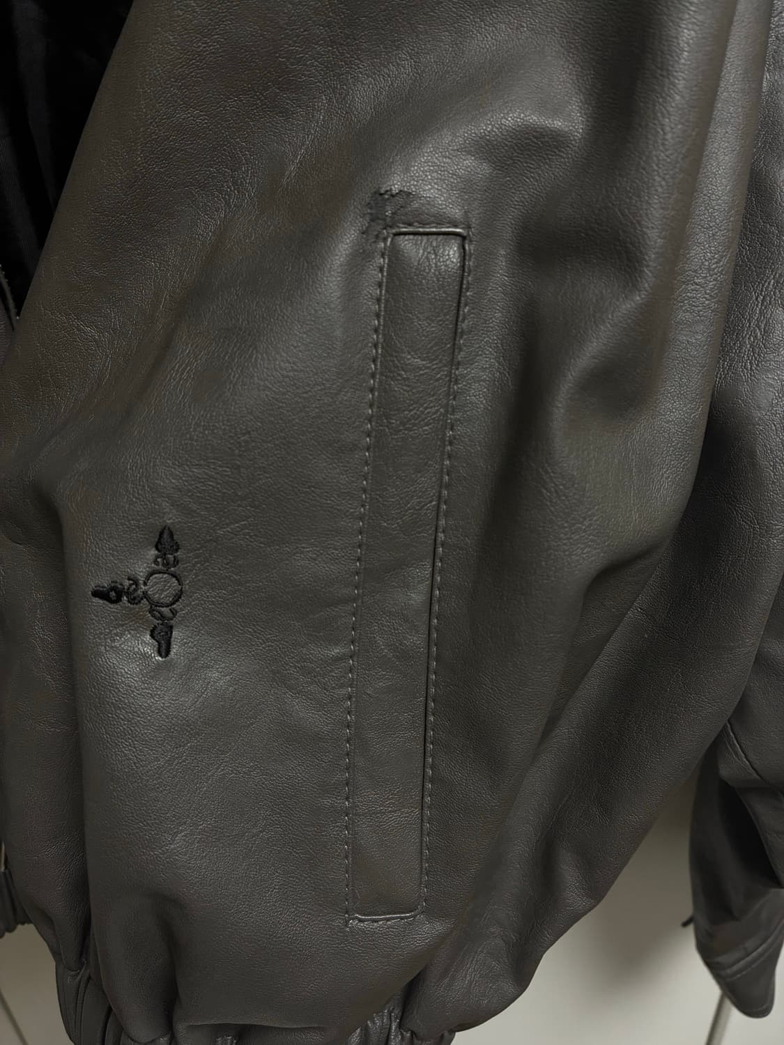 604 service EMBROIDERED LEATHER JACKET 상품이미지4