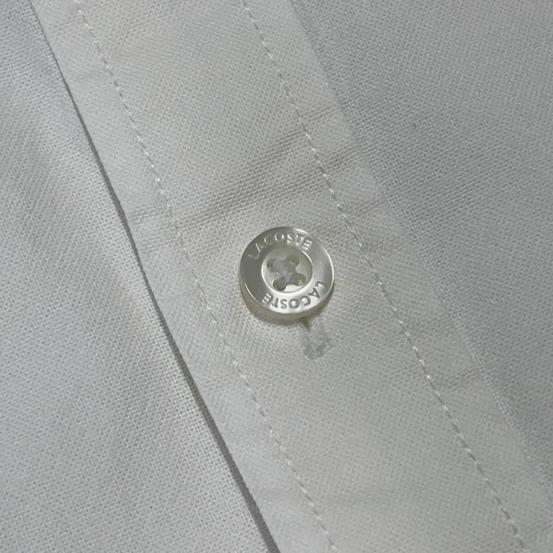 [정품] 라코스테 화이트 솔리드 셔츠 [ US S ] 상품이미지6