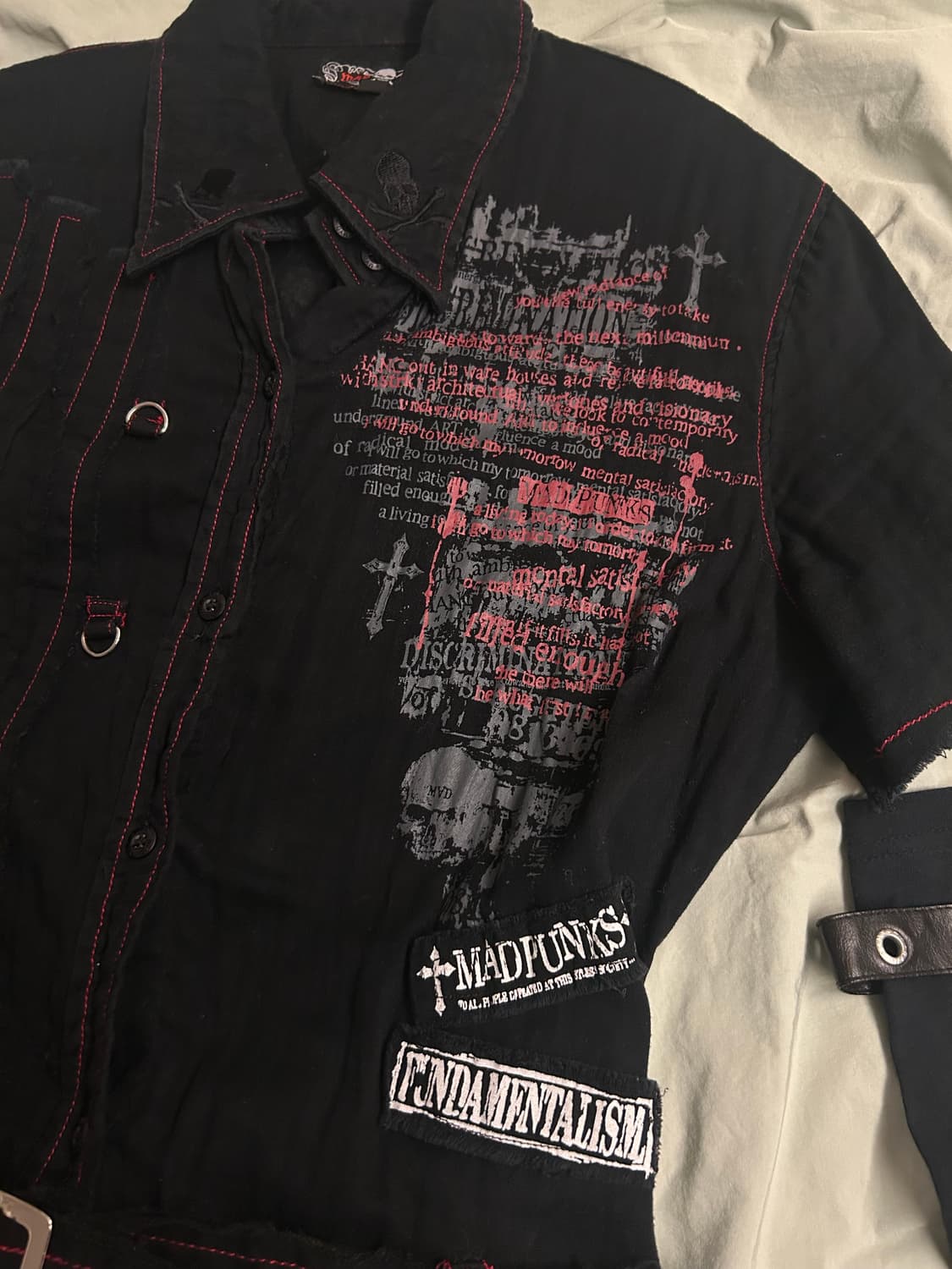 매드펑크 셔츠 원피스 상품이미지2