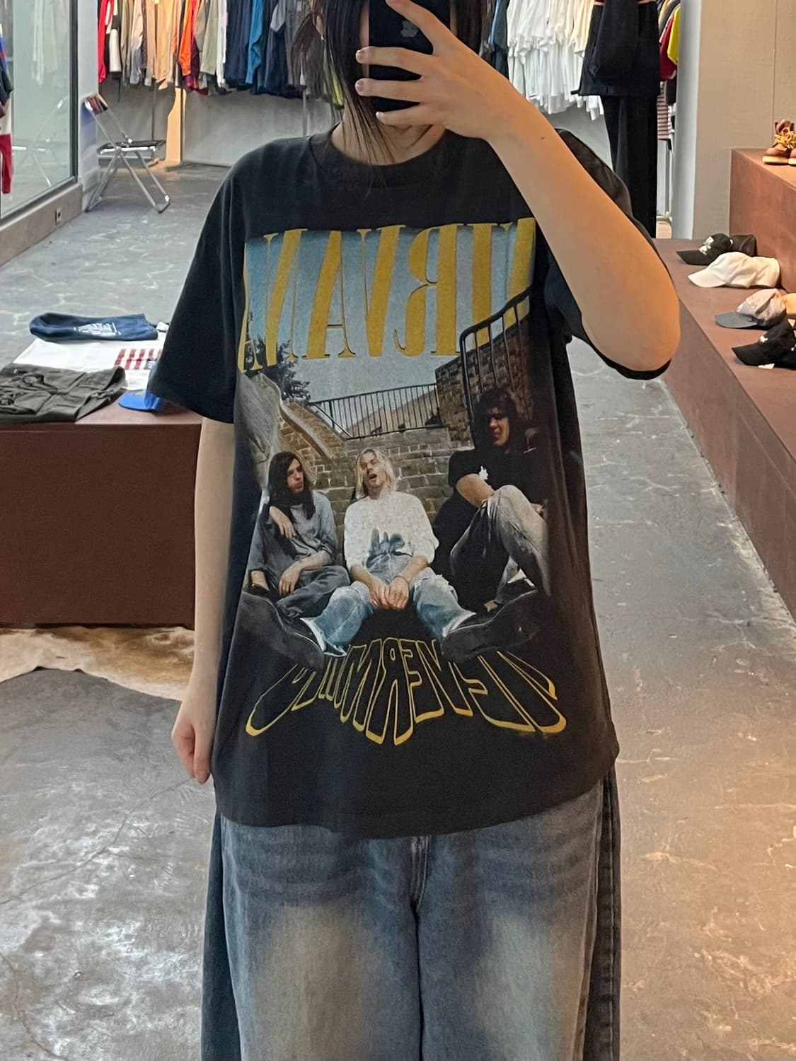 빈티지 너바나 밴드 프린팅 반팔 H2442 상품이미지1