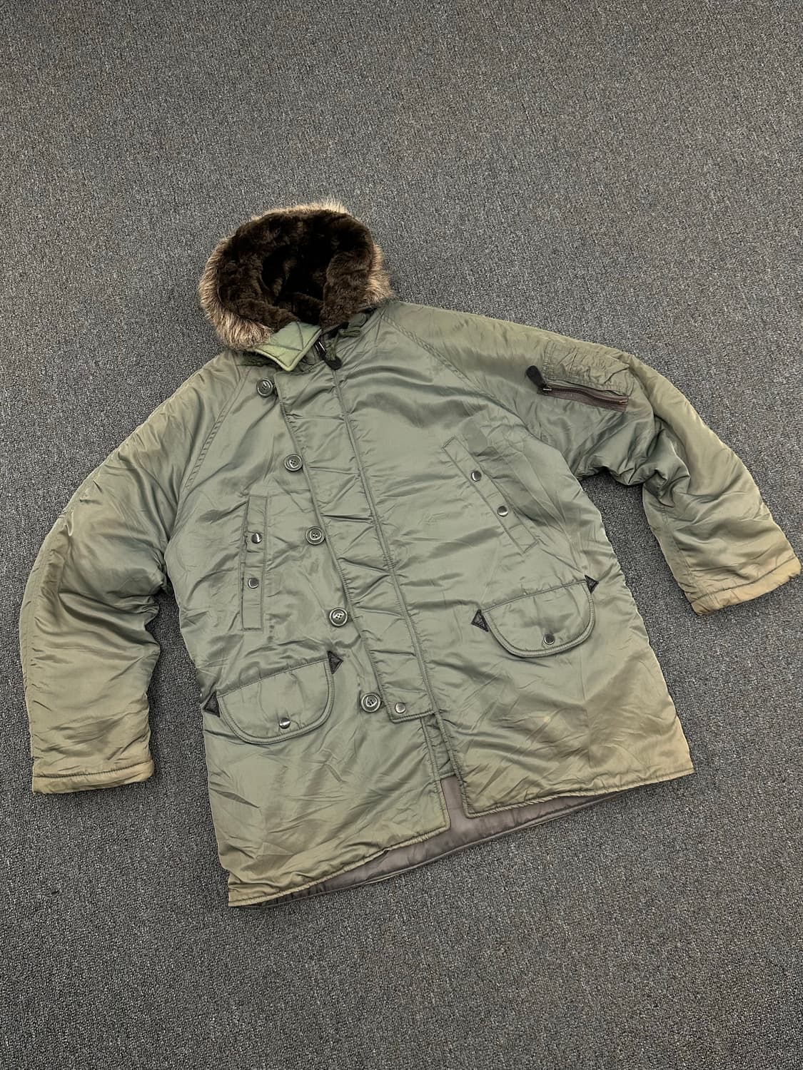 L)휴스턴 빈티지 N3B 올리브 파카 상품이미지3