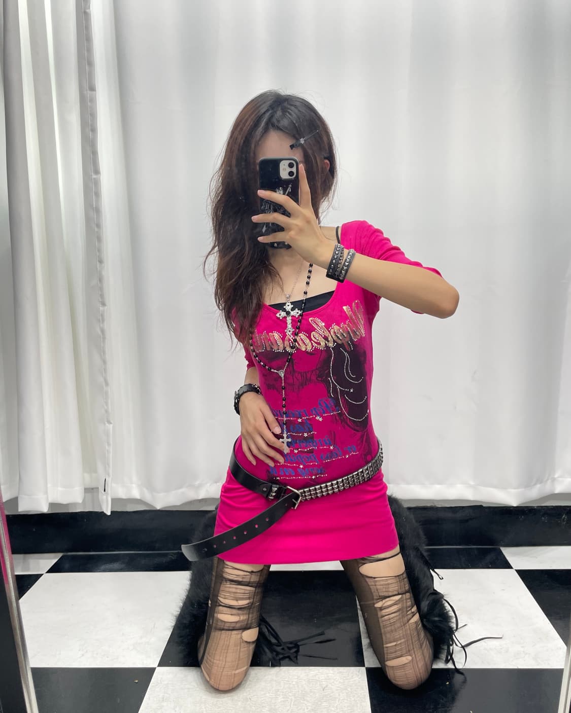 🎸핫핑크 숄더 디테일 롱슬리브🎸 상품이미지2
