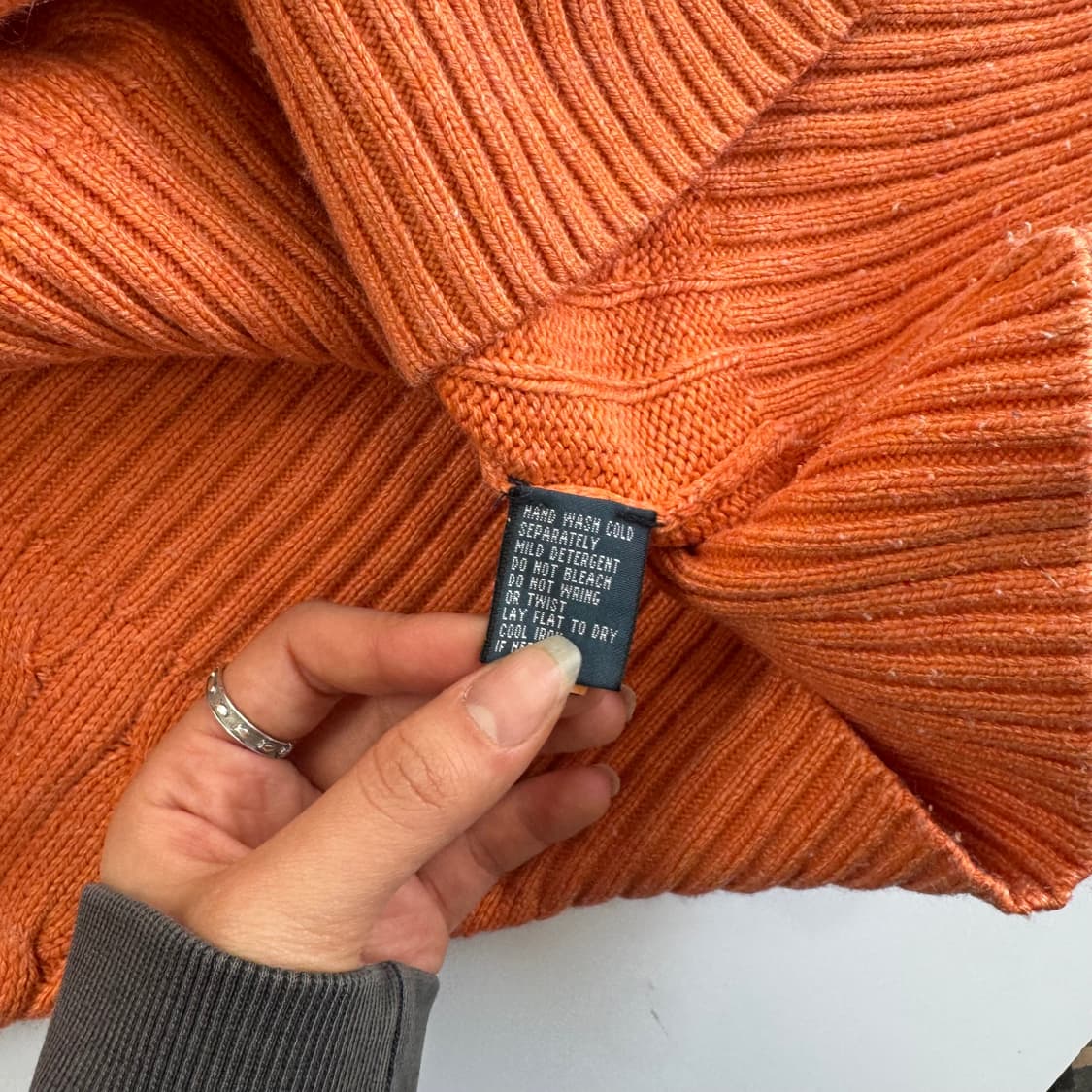 Polo 폴로 네이비 포니 오렌지 케이블 니트  상품이미지6