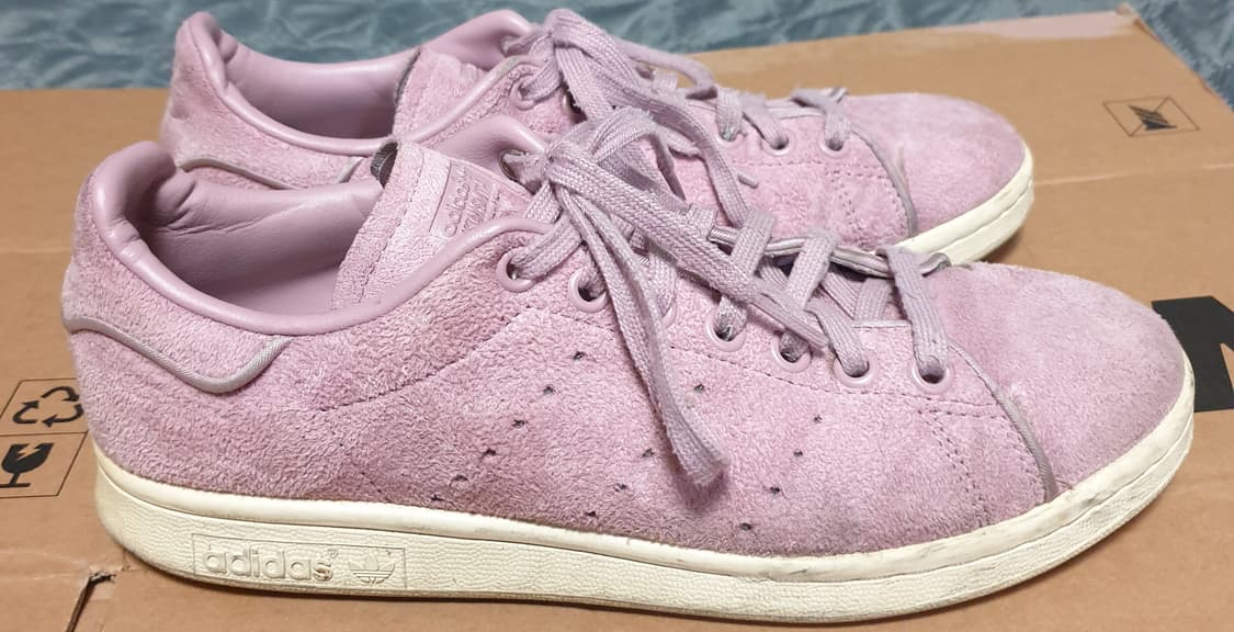 아디다스 스탠스미스 스웨이드 스니커즈 라벤더 (245) 상품이미지1