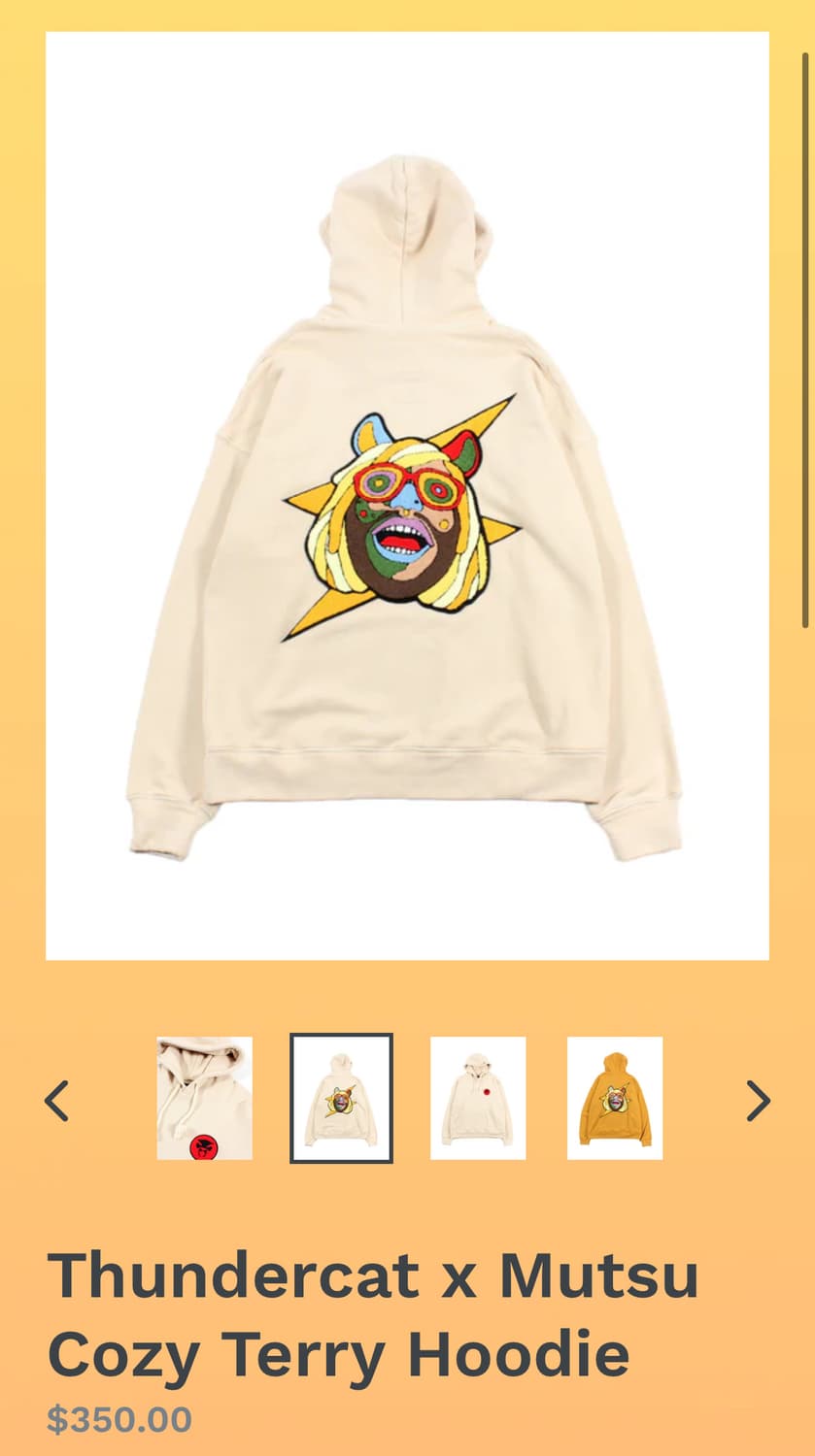 썬더캣 x MUTSU 남자 오버핏 후드티 상품이미지3