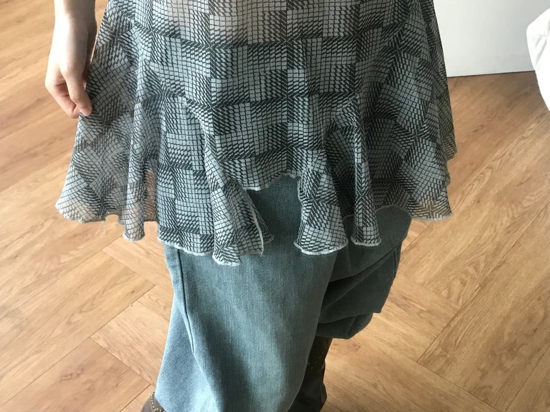 vintage pattern mesh top 상품이미지8