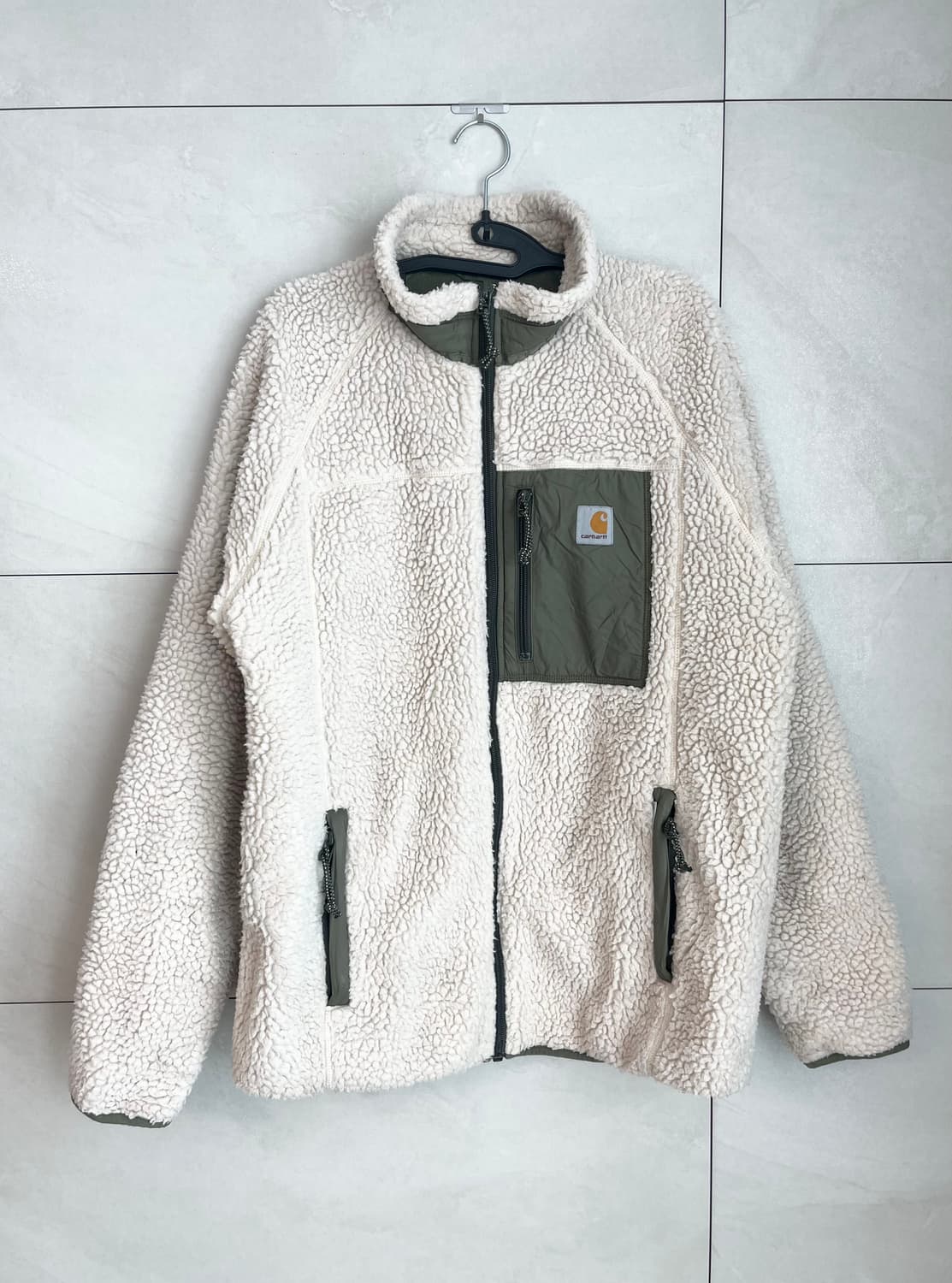 칼하트 플리스 자켓 아이보리/카키 [L] 상품이미지1