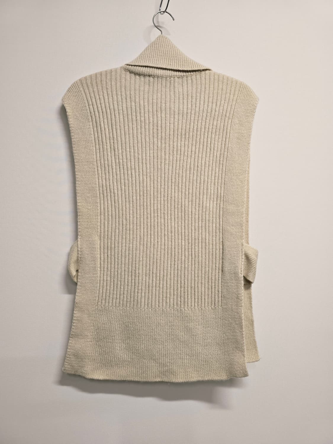 JS뉴욕 아이보리 카라넥 니트 조끼 상품이미지4