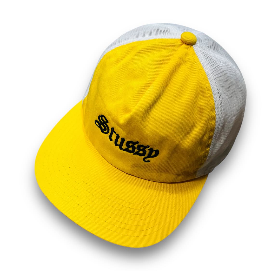 스투시 OE 올드 잉글리시 로고 옐로우 트러커 캡 상품이미지3