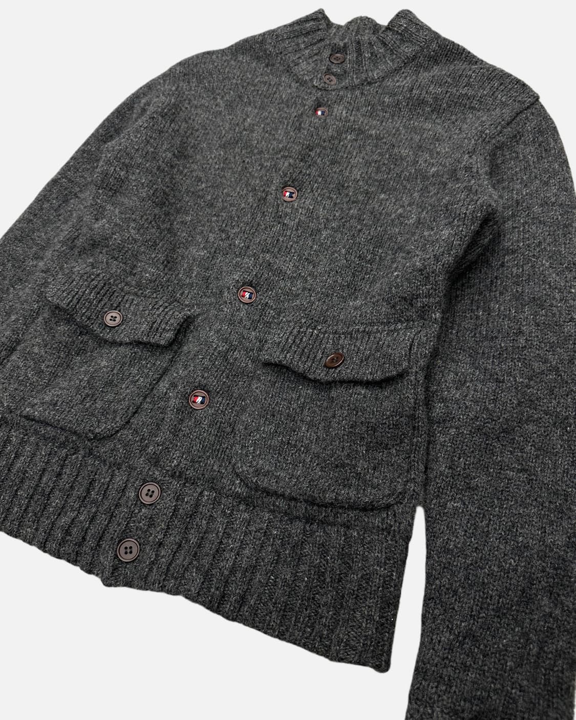 SIMPLICITE PLUS charcoal wool cardigan 상품이미지3