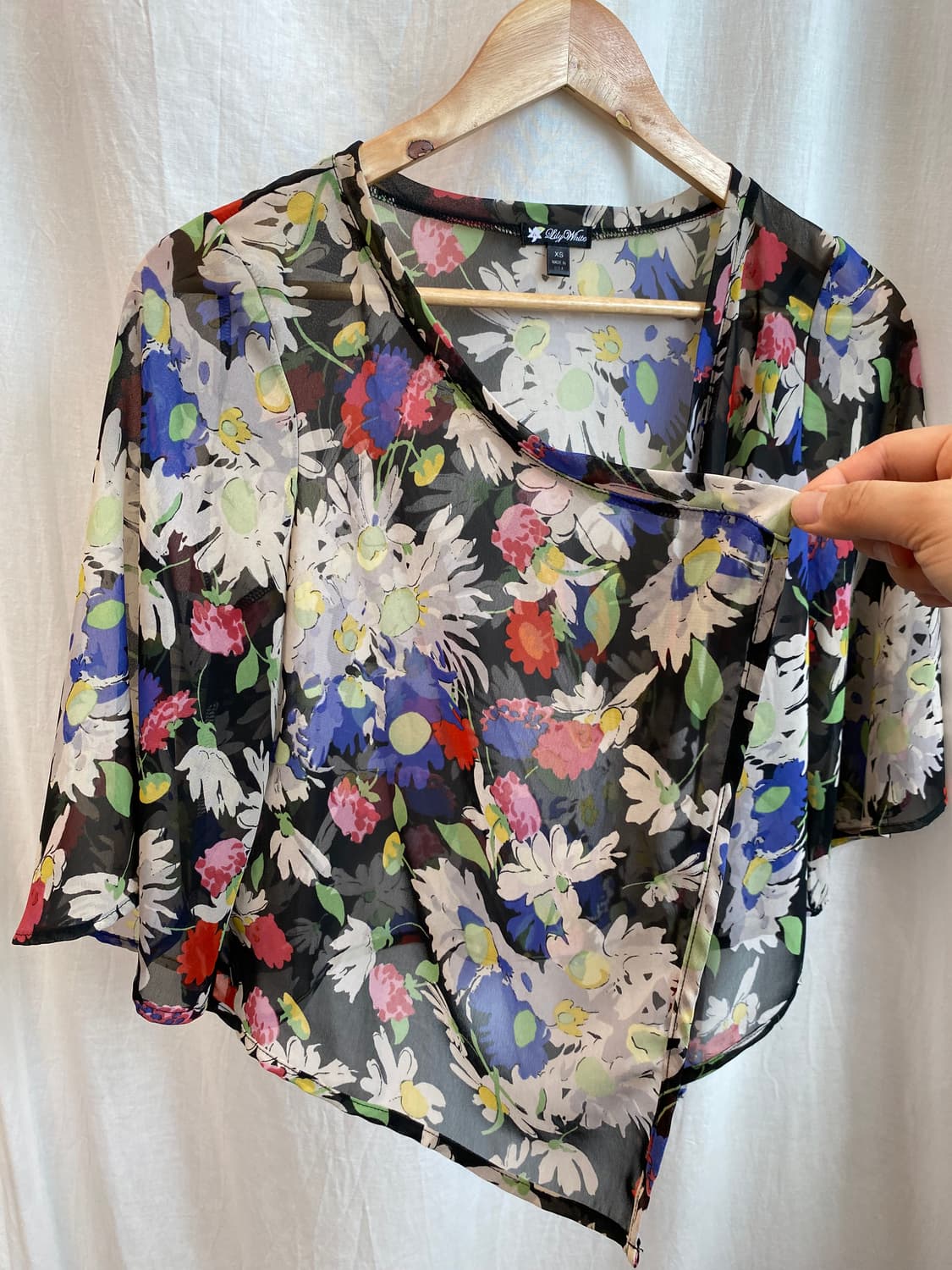LILLY WHITE 패턴 로브 가디건(S) 상품이미지5