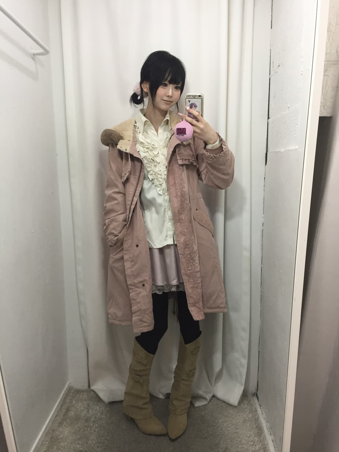 AXES FEMME 엑시즈팜 핑크 야상 🍥 상품이미지2