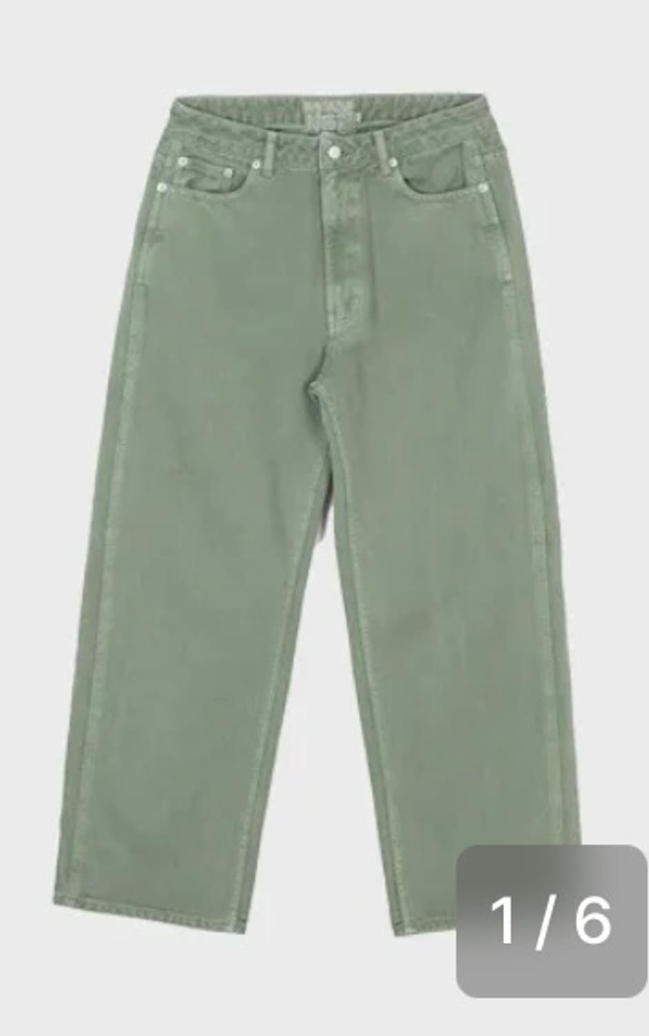 Wide Dyeing Denim Pants [Grass] 상품이미지2