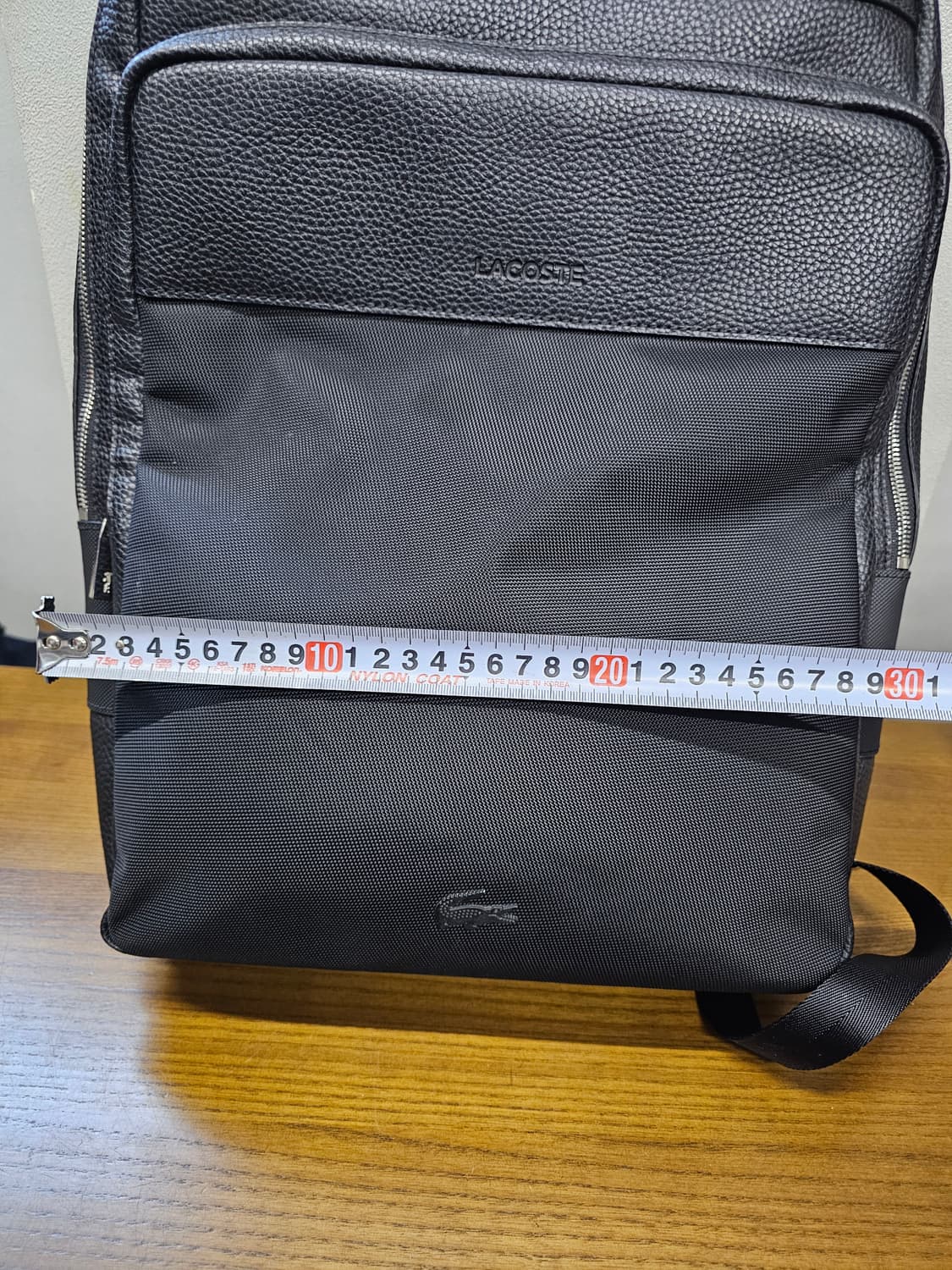 라코스테 시티코트 블랙 백팩 가죽 상품이미지4