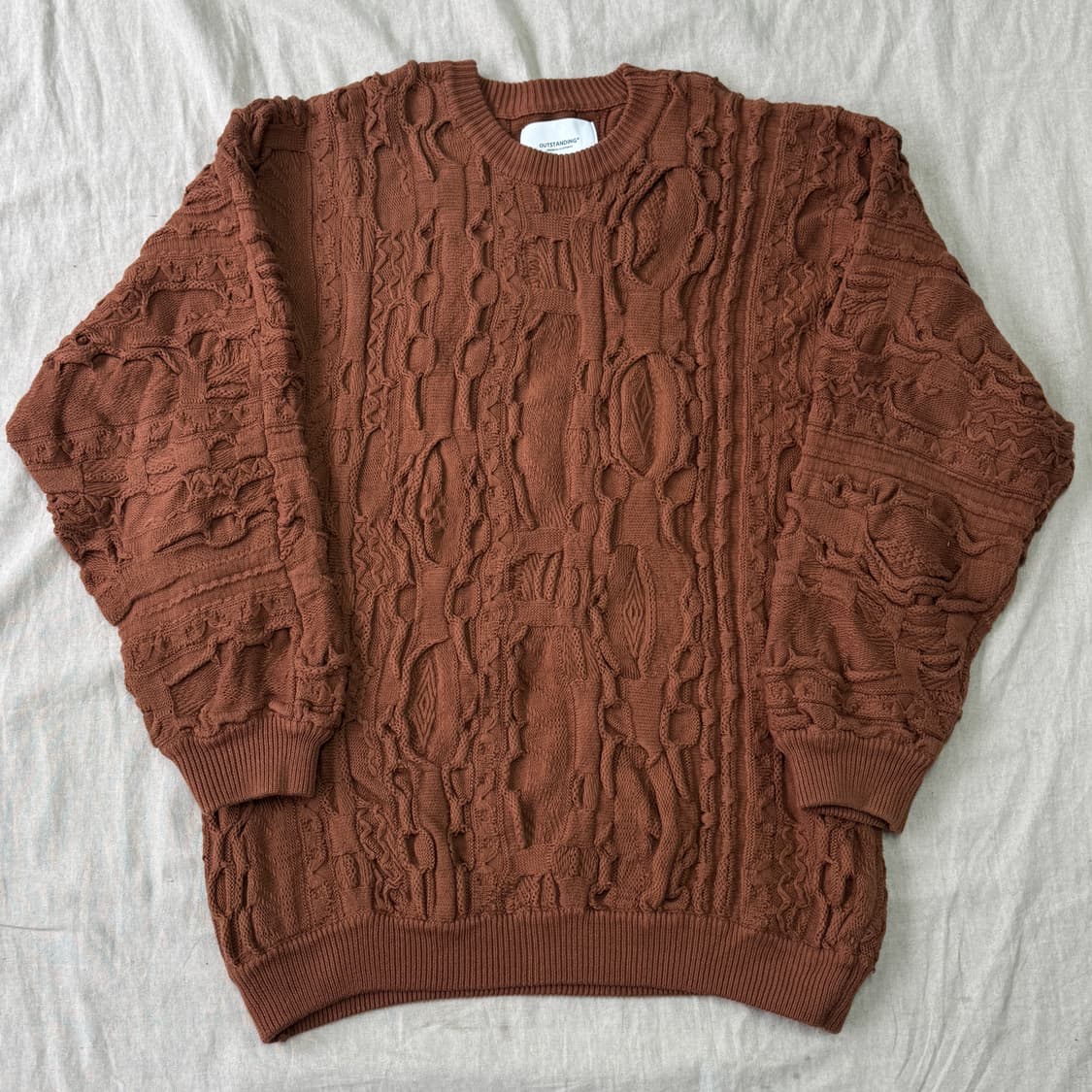 아웃스탠딩 빈티지 그런지 브라운 니트 3  상품이미지1