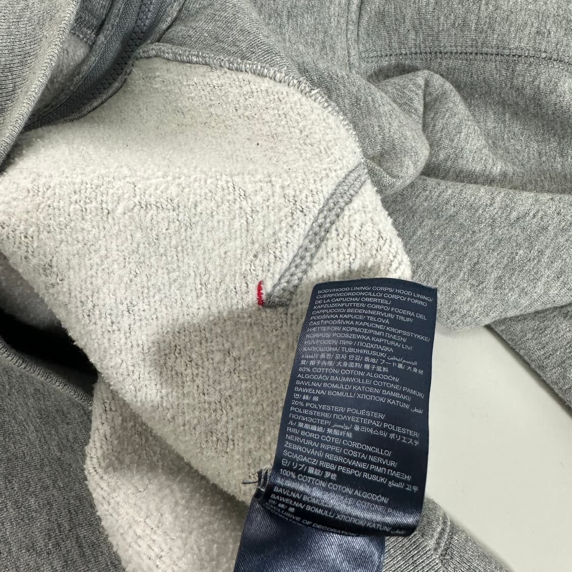 우먼L 타미힐피거 데님 그레이 빅로고 스웻코튼 후드집업 상품이미지5