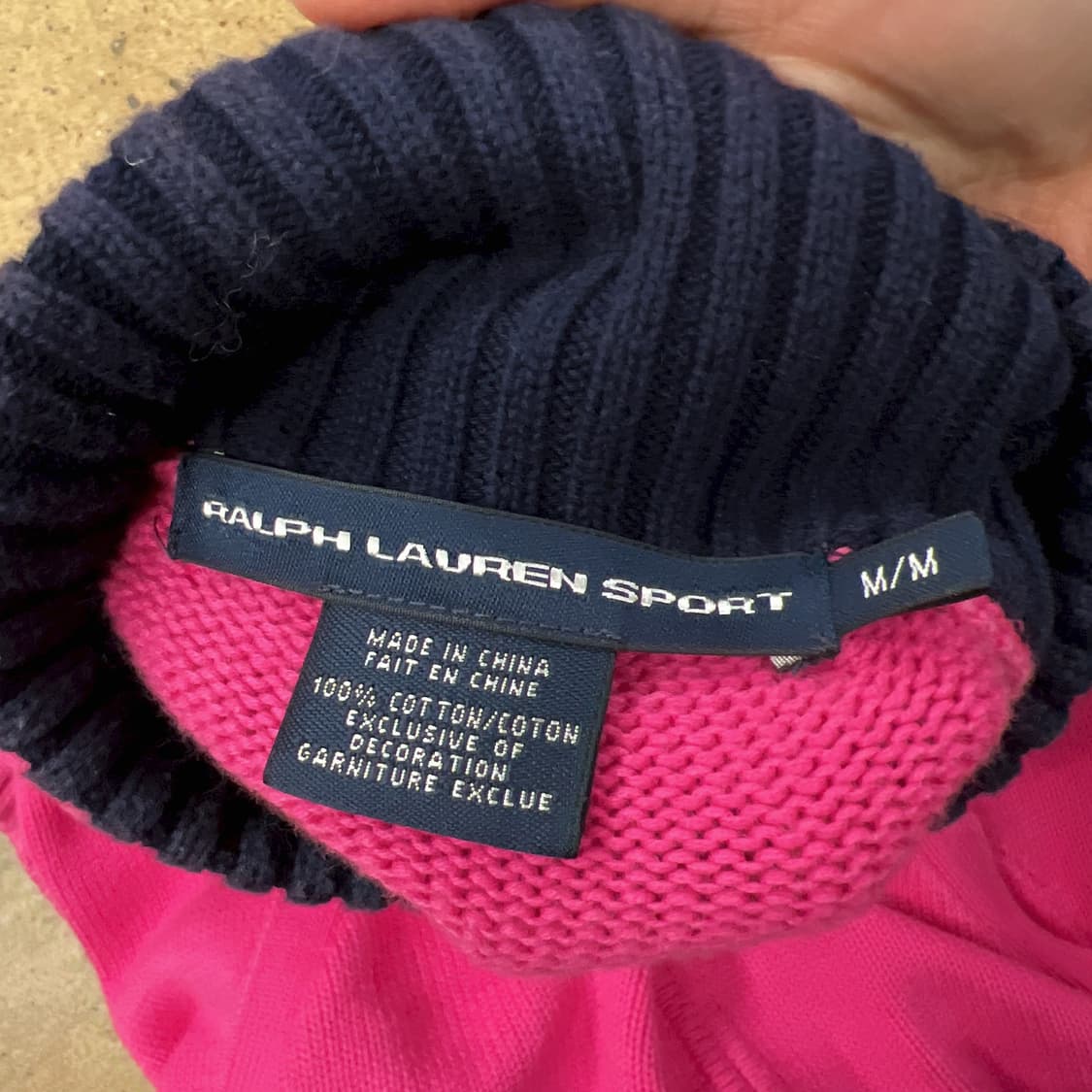 폴로 랄프로렌 핫핑크 니트 집업  상품이미지5