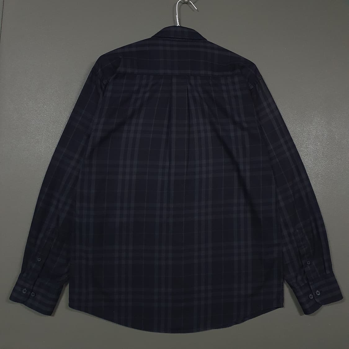 M) 버버리 크레스트 로고 원포켓 노바체크 셔츠 긴팔 남방 블랙 그레이 상품이미지10