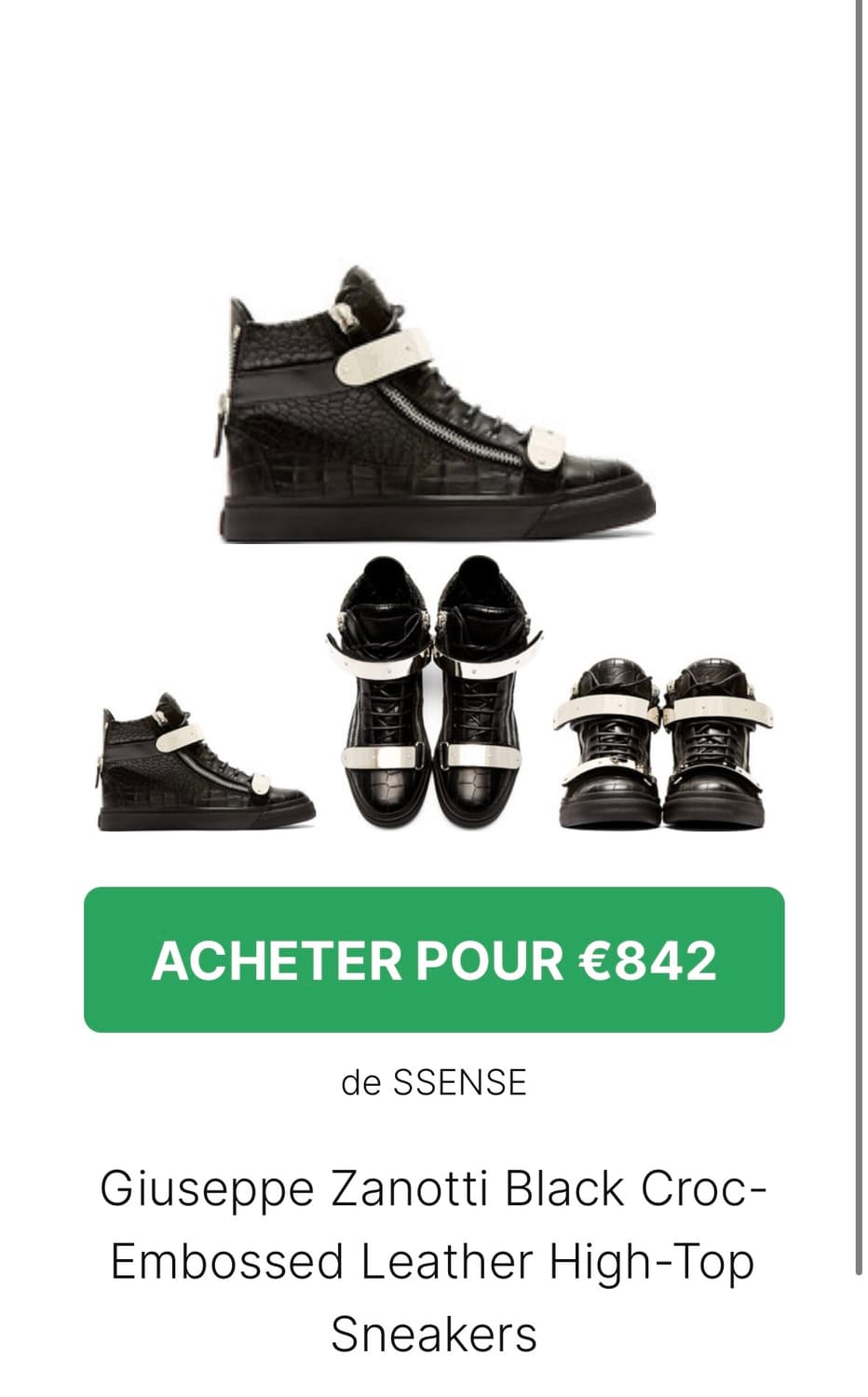 쥬세페자노티 하이탑 스니커즈 크로커다일 43 상품이미지9