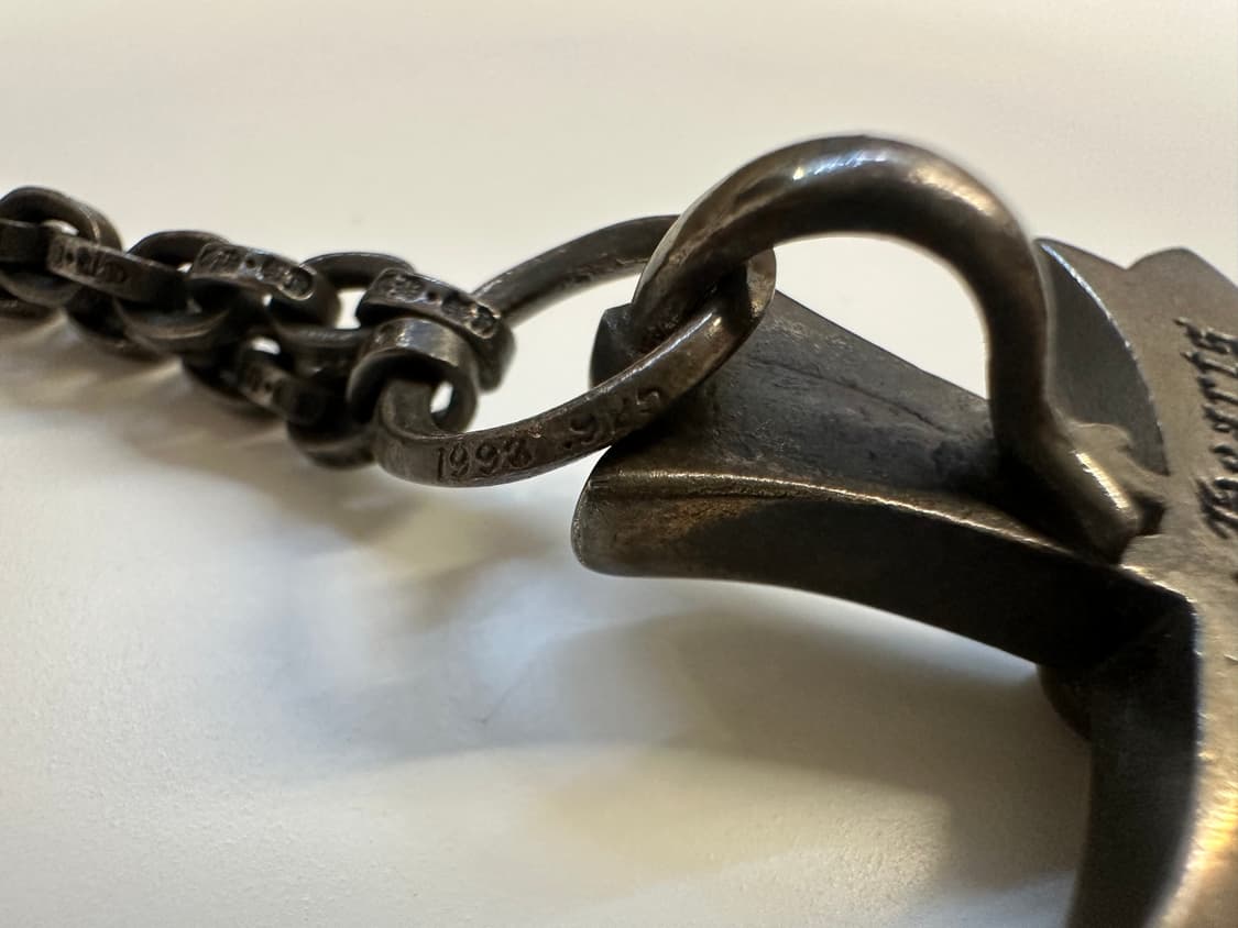 크롬하츠 실버 펜던트 페이퍼체인 30인치 일체형 상품이미지4