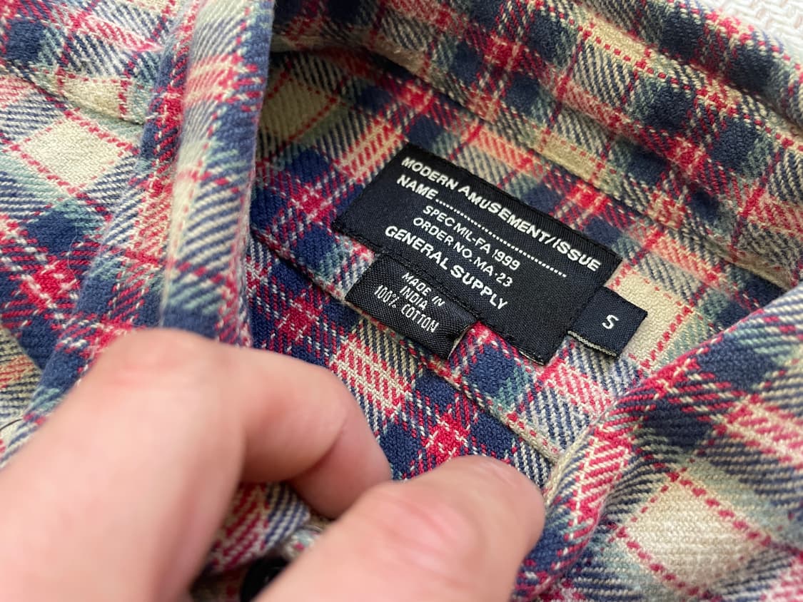 빈티지 플란넬 플랩포켓 체크셔츠  J04198 상품이미지5