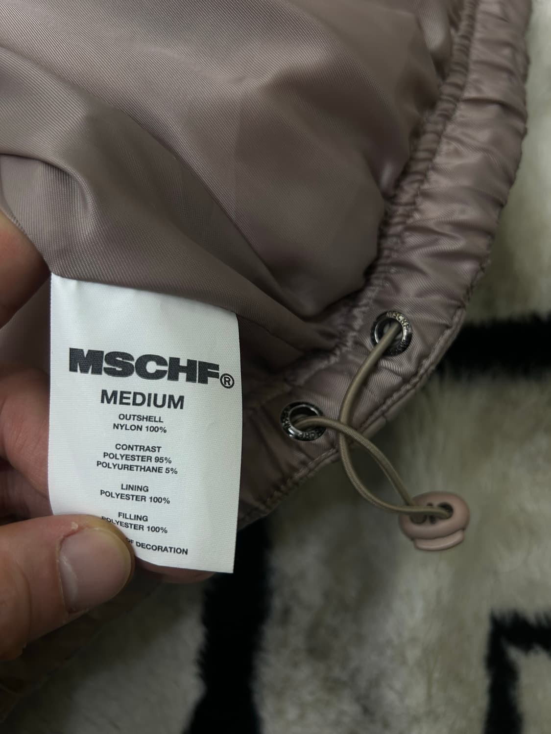 [M]미스치프 롬버스 패딩 자켓/베이지 상품이미지6