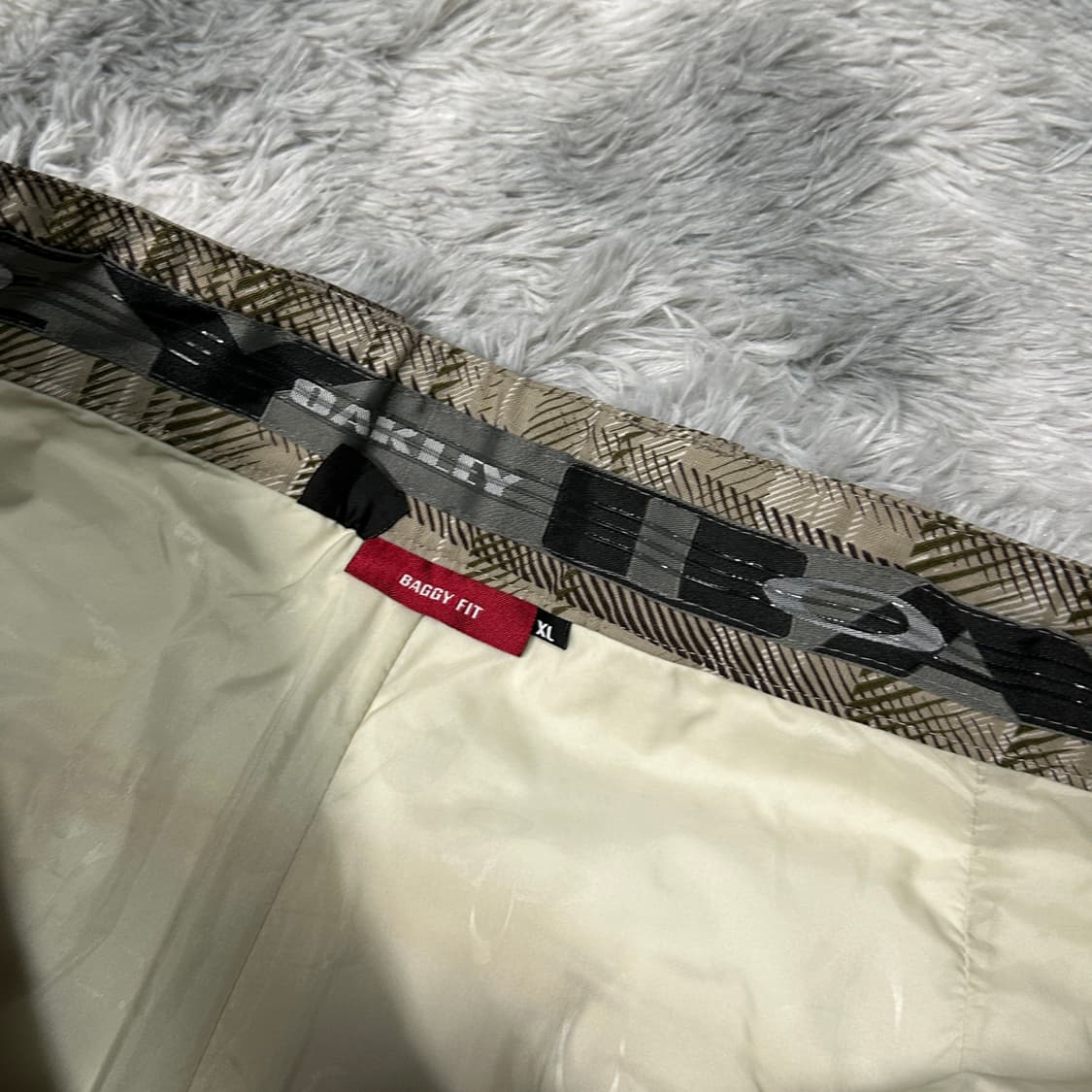 오클리 정품 배기핏 체크패턴 스키바지 XL 상품이미지4