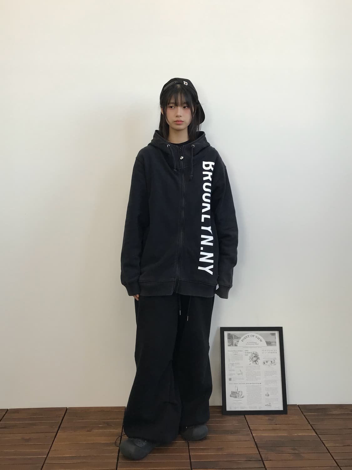YAK PAK Brooklyn Zip Hoodie Black 상품이미지1