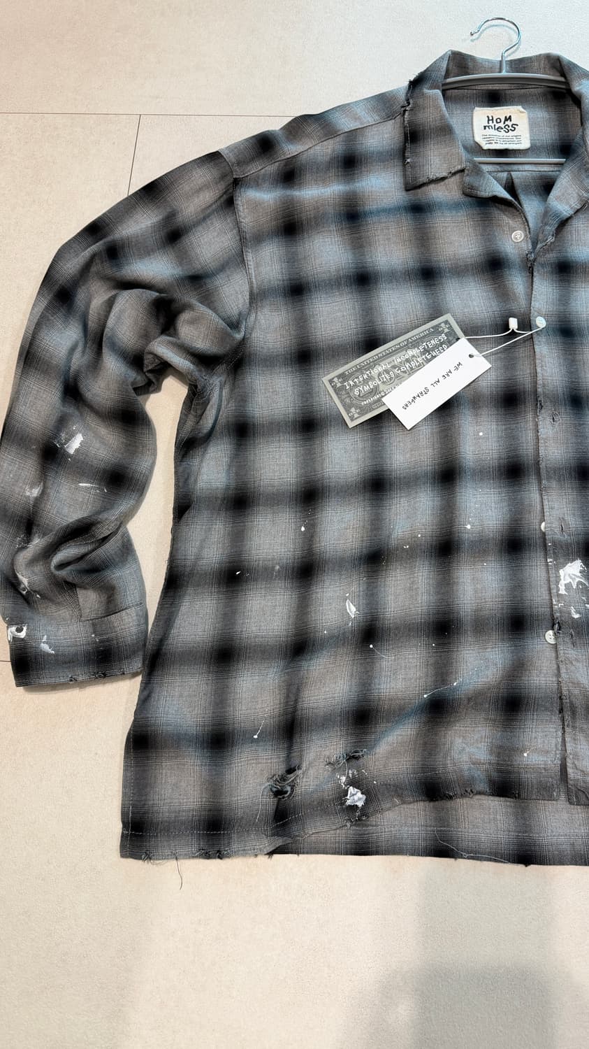홈리스 hommless 레이온 셔츠 블랙 2사이즈 상품이미지5