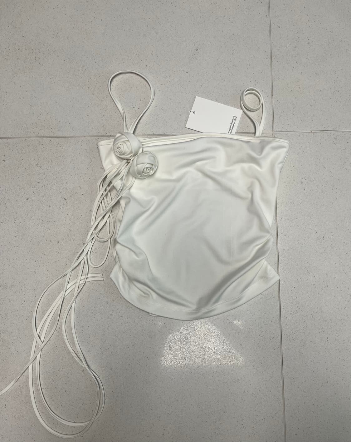 페인오어플레져 ROSE CORSAGE SLEEVELESS white 상품이미지3