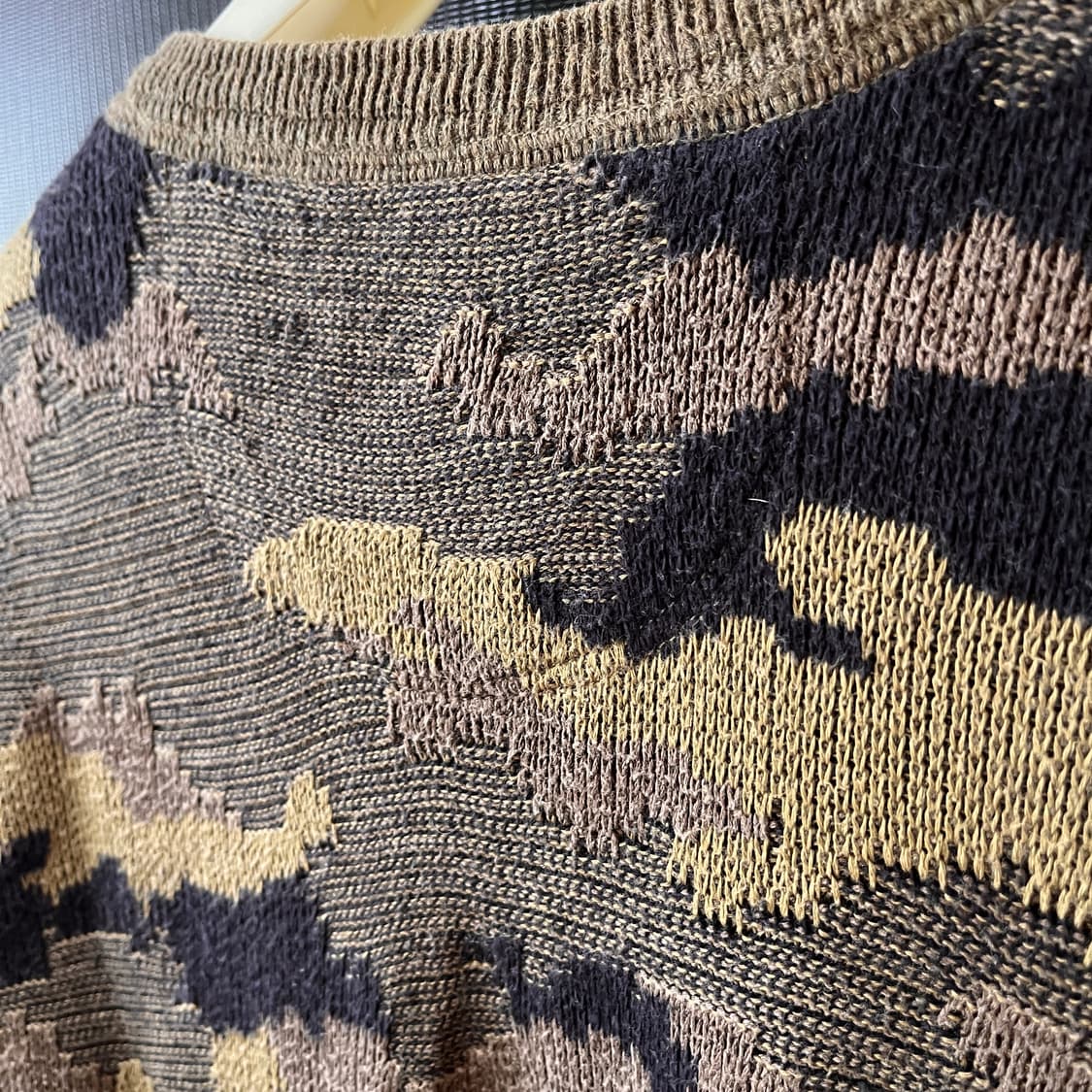 아카이브 폴로 랄프로렌 멀티 스트럭쳐 자카드 코튼/실크 카모 헨리넥 상품이미지9