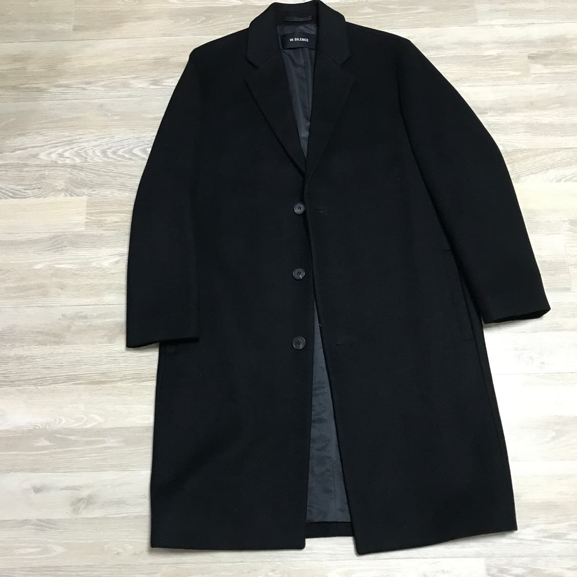 인사일런스 울 코트 M 블랙 울90% 캐시미어10% 상품이미지2