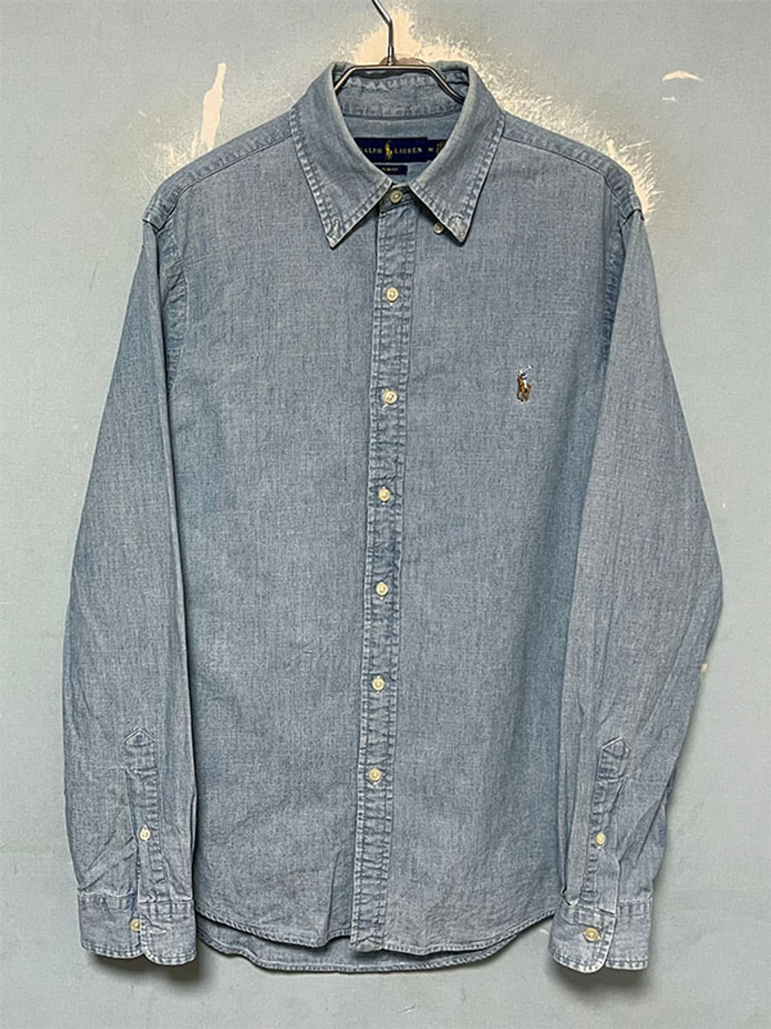  POLO 폴로 남자 샴브레이셔츠 데님 춘추 슬림핏 M 95 상품이미지1