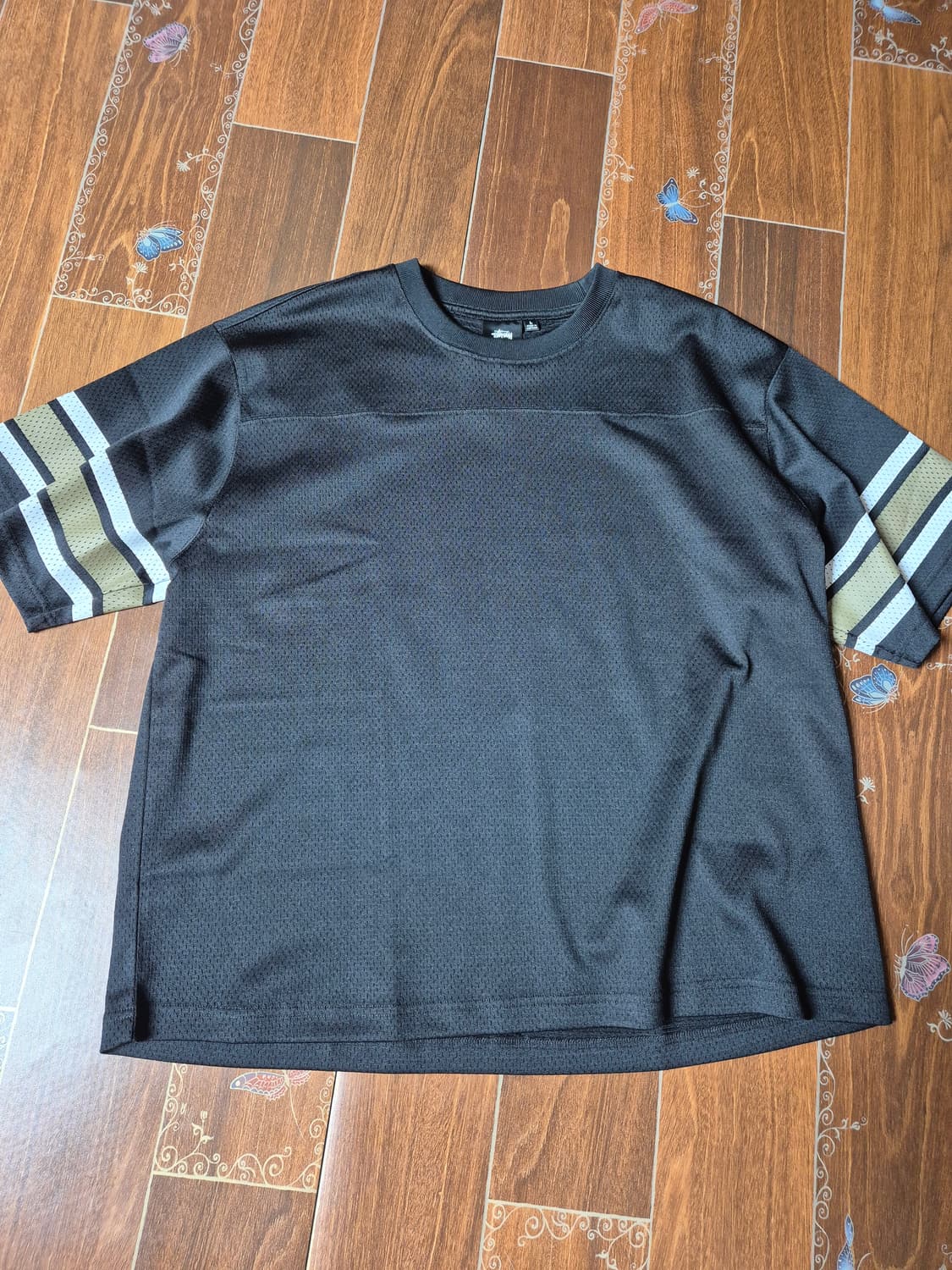 스투시 서프맨 메쉬 풋볼 저지 블랙 L 상품이미지1