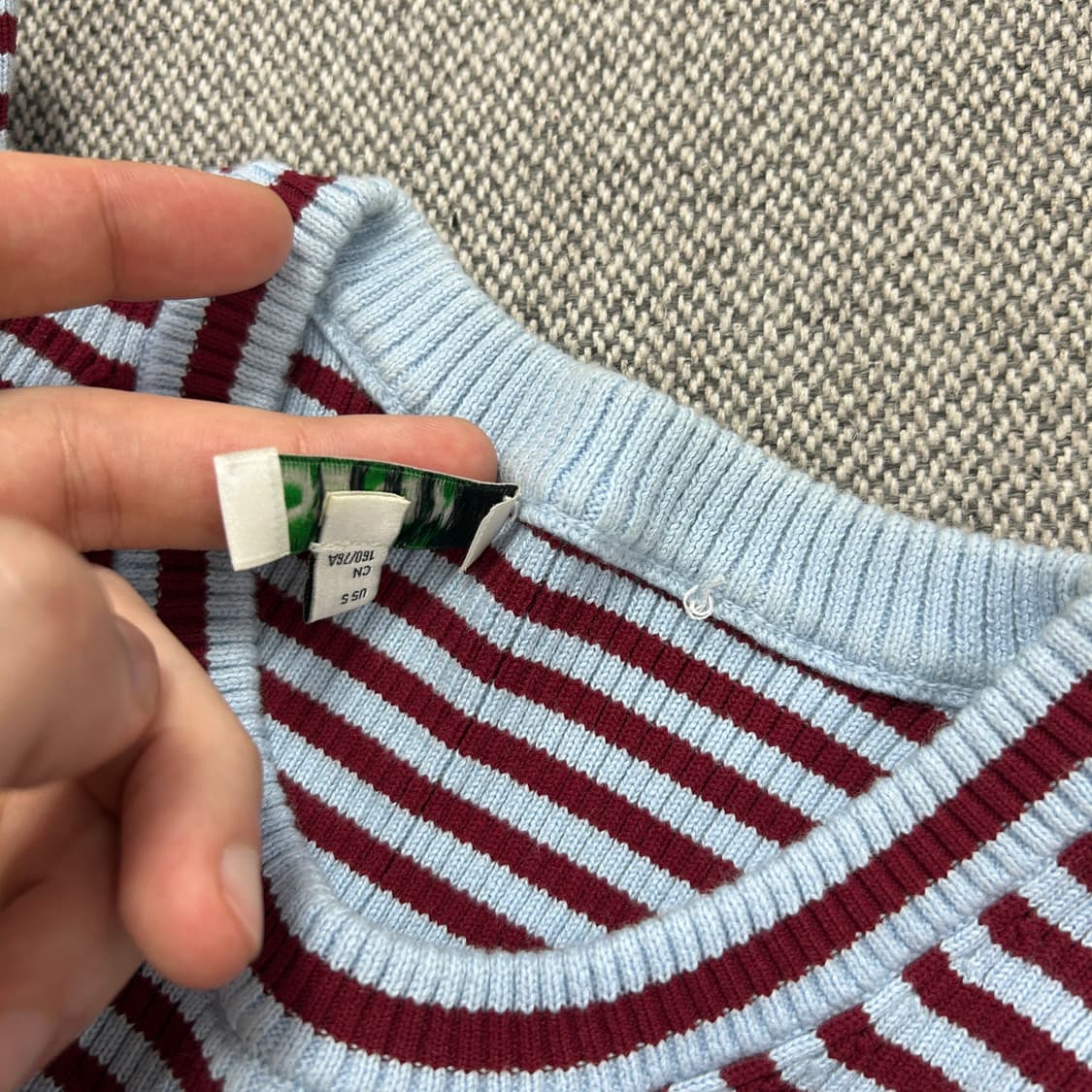 겐조 우먼스 스트라이프 퍼프 골지니트(S) 상품이미지5