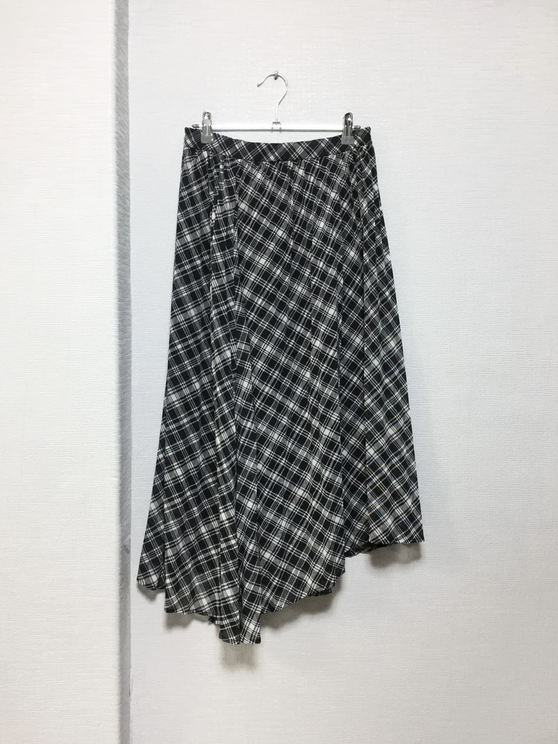 GU unbalance check skirt  상품이미지3