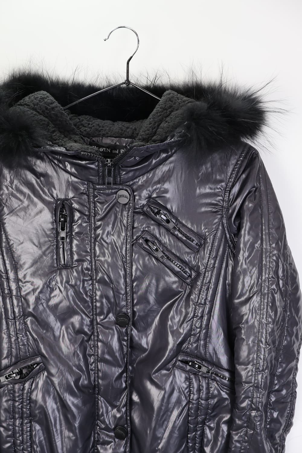 HEAVEN and Earth Black Puffer Jackets 상품이미지8